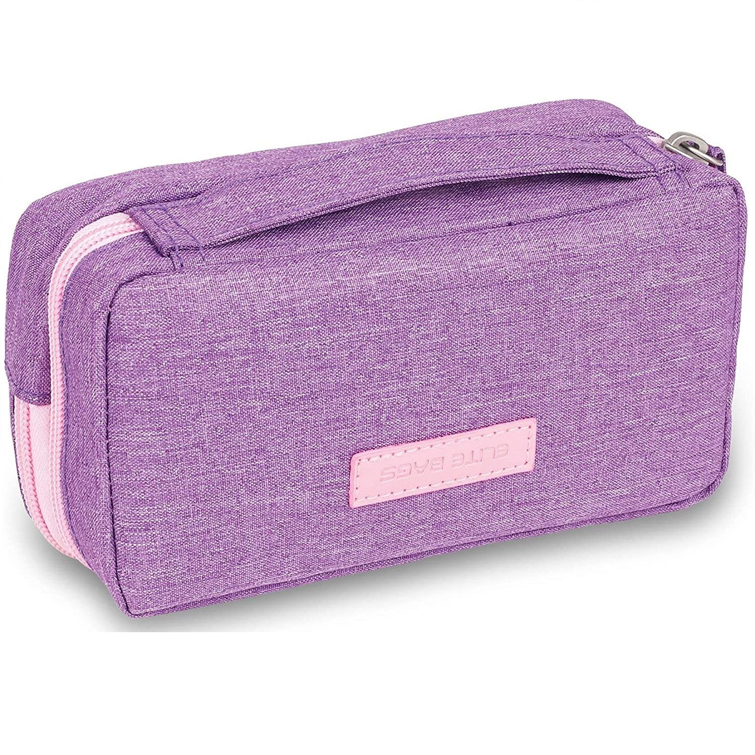 Elite Bags Aufbewahrungstasche Elite Bags DIABETIC'S Diabetikertasche violett (Insulin-Tasche, 1-tlg., inkl. Kühlpad), geschütztes, thermoisoliertes Insulin-Fach mit Platz für GEL Kühlpad