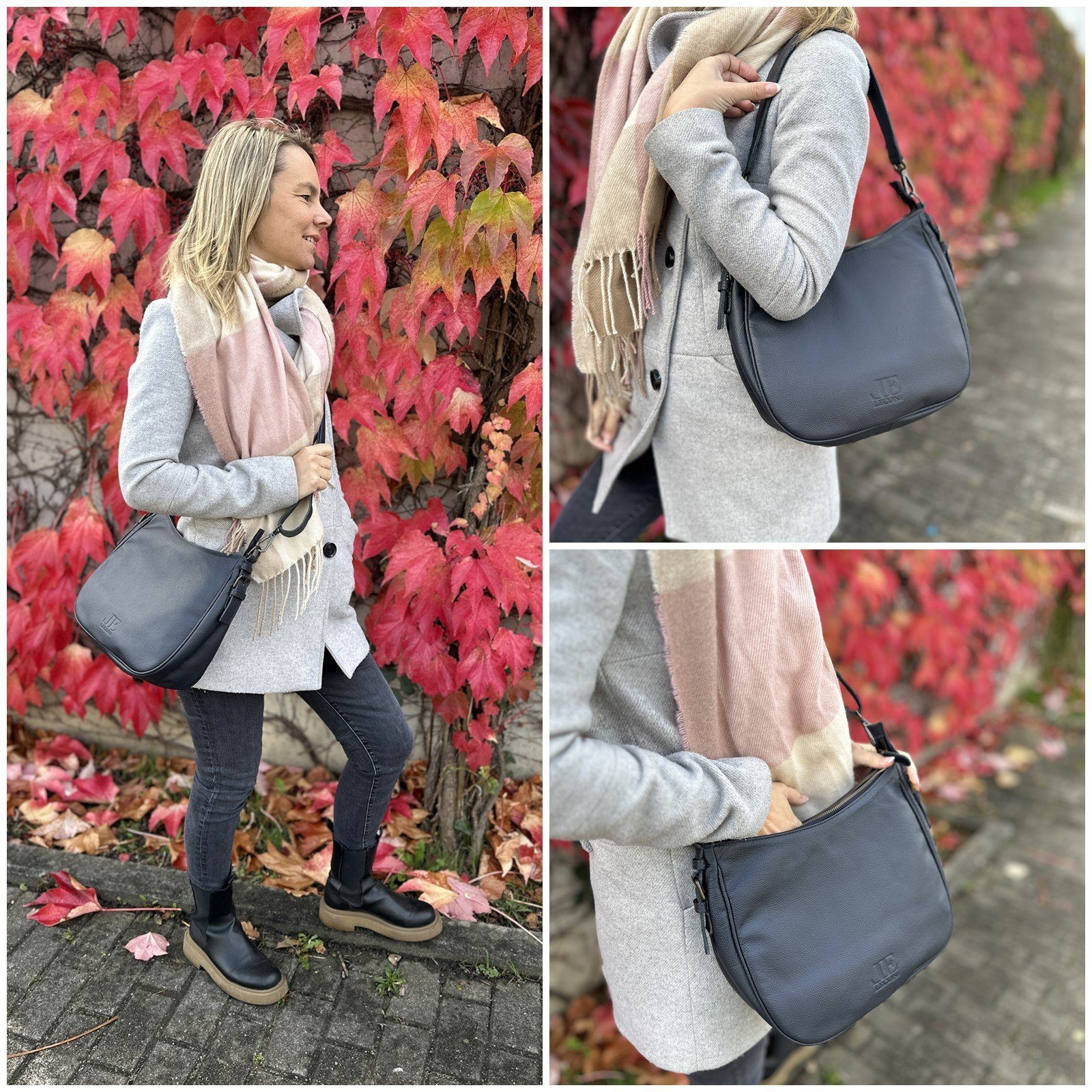 LECONI Schultertasche Henkeltasche Damentasche Ledertasche Handtasche günstig online kaufen