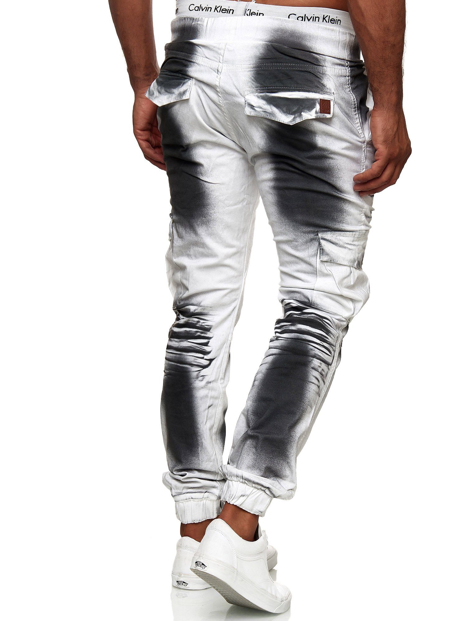 3301CS 1-tlg) White Freizeit Casual Dirty Streetwear, Straight-Jeans (Chino Cargohose OneRedox Business