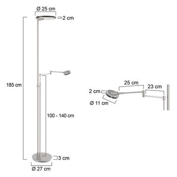 Steinhauer LIGHTING LED Stehlampe, Standleuchte Stehlampe Leseleuchte beweglich LED Wohnzimmerlampe