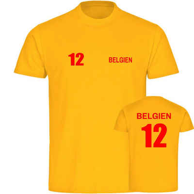 multifanshop T-Shirt Herren Belgien - Trikot 12 - Männer
