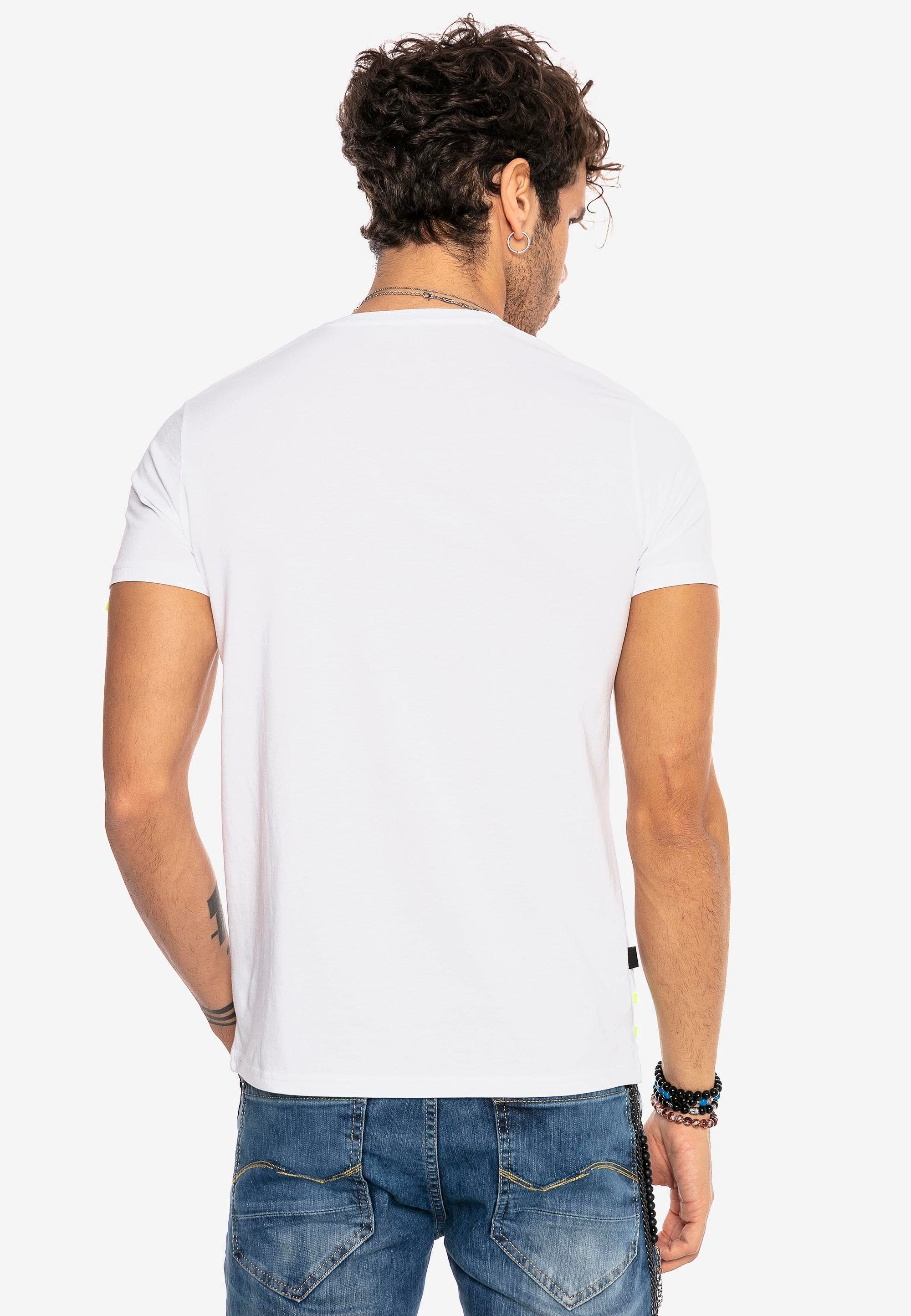 RedBridge T-Shirt Visalia modischem NASA-Print mit weiß