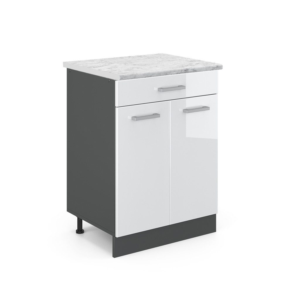 Vicco Unterschrank R-Line, Weiß Hochglanz/Anthrazit, 60 günstig online kaufen