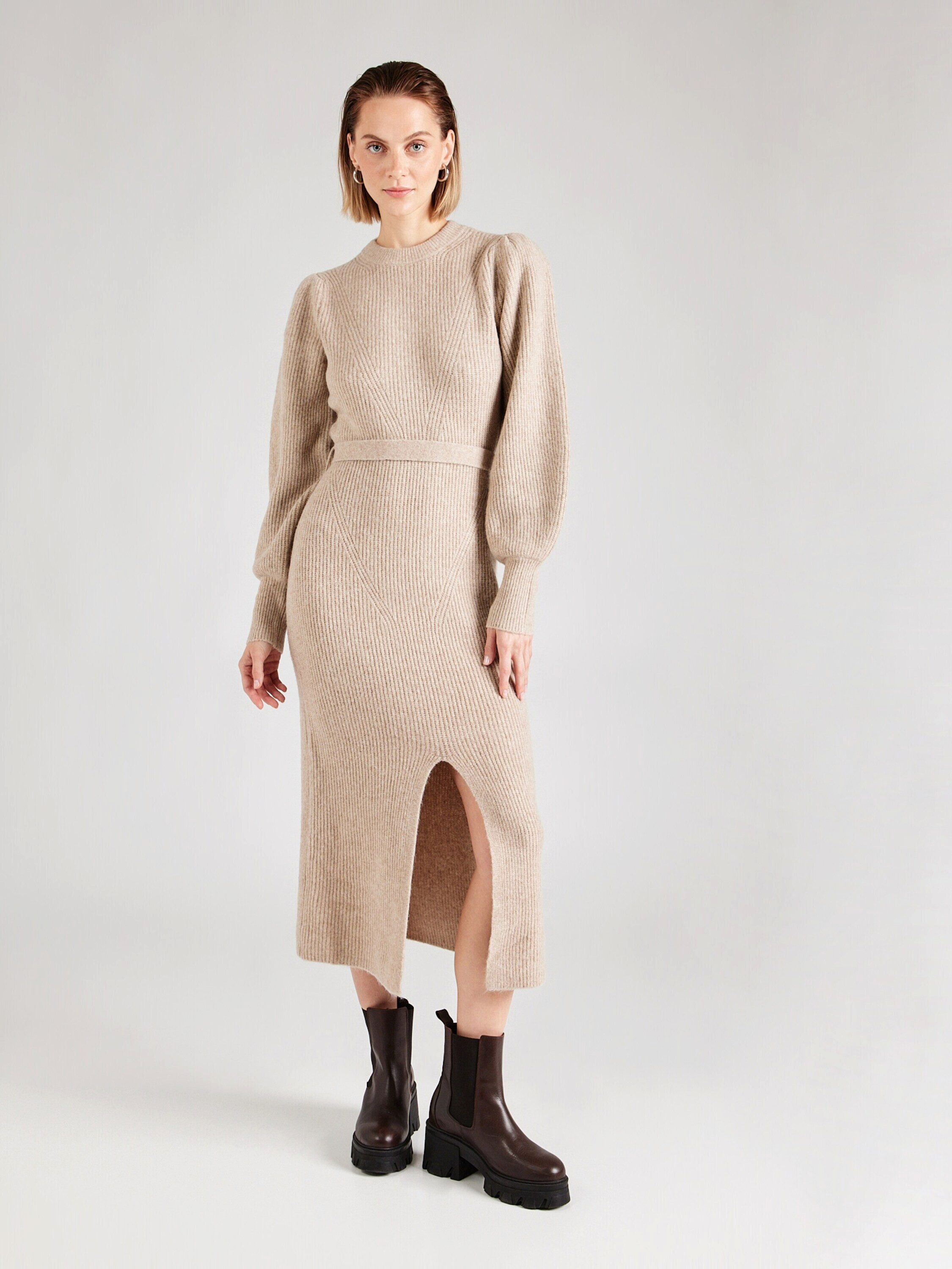 Vila Strickkleid (1-tlg) Drapiert/gerafft