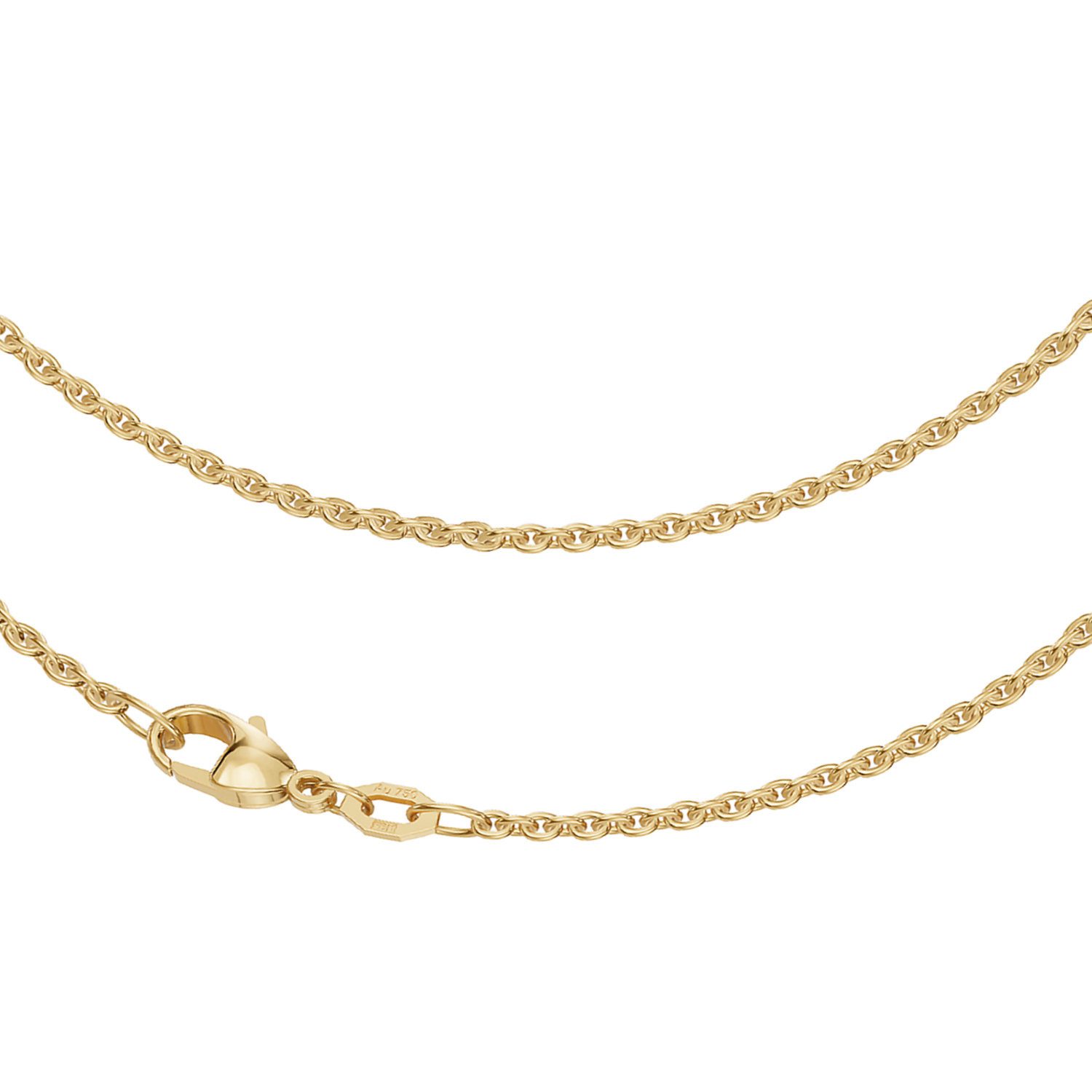 Goldkette JB Edle Collier Ankerkette rund 750 18 Karat Gold 2,0mm 38 - 60 cm