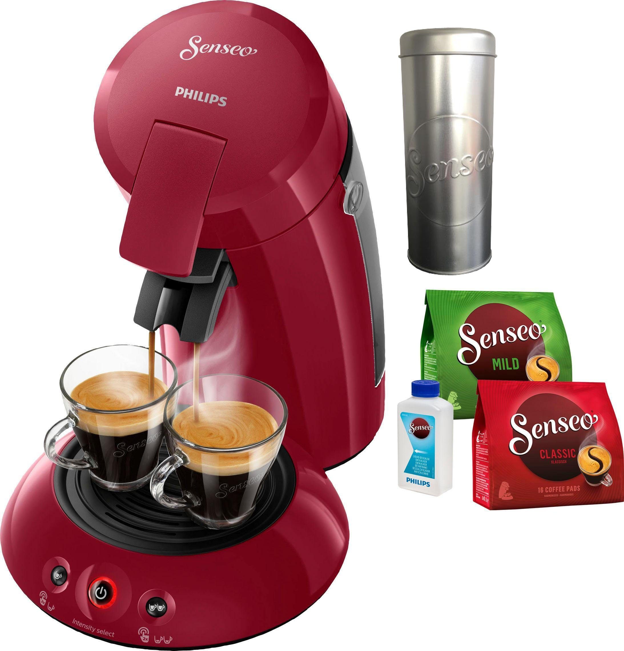 Philips Senseo Kaffeepadmaschine HD6554/90 New Original, inkl.  Gratis-Zugaben im Wert von 23,99 UVP