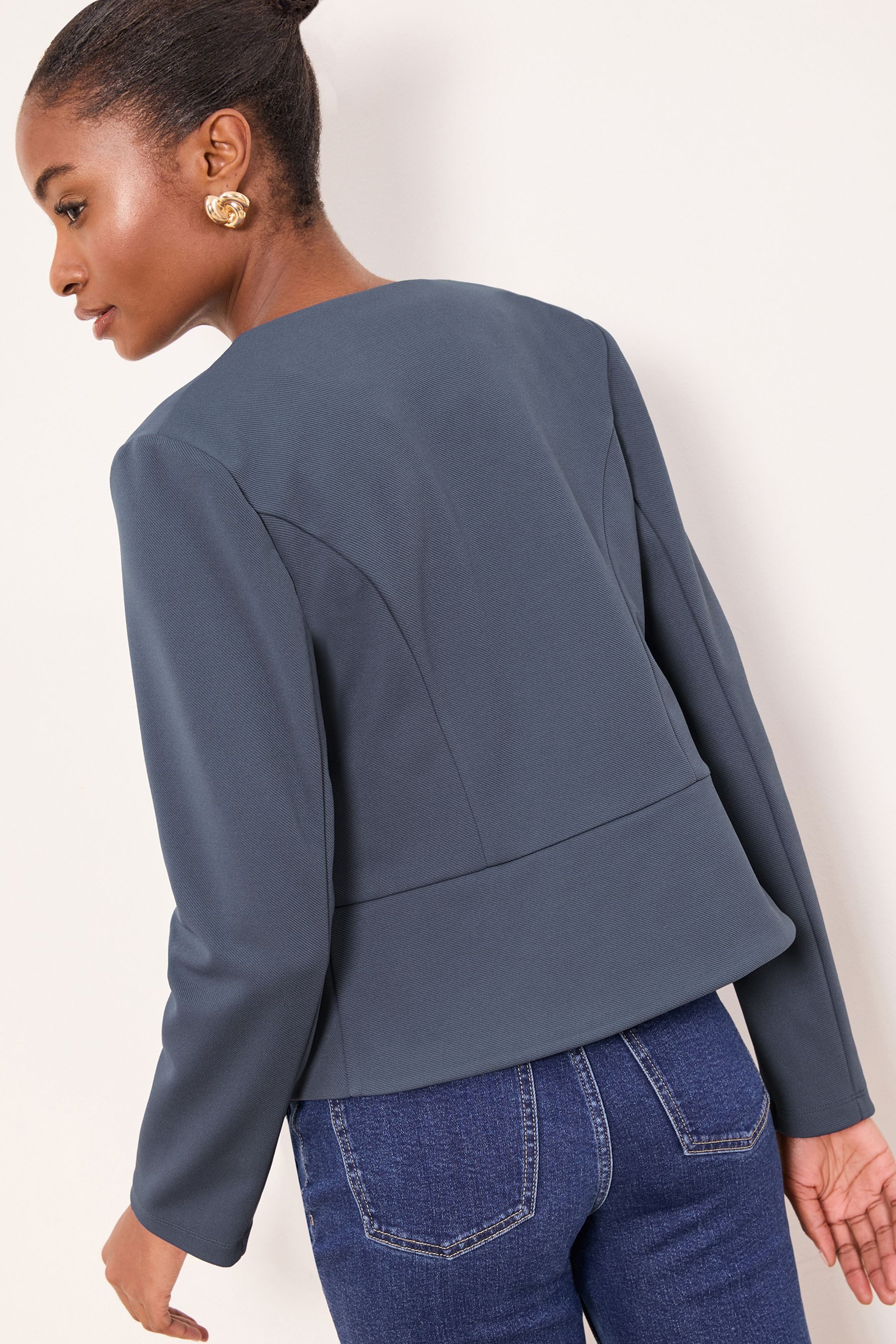 LIPSY Kurzjacke Lipsy verkürzter, kragenloser Blazer, Regular (1-St) günstig online kaufen