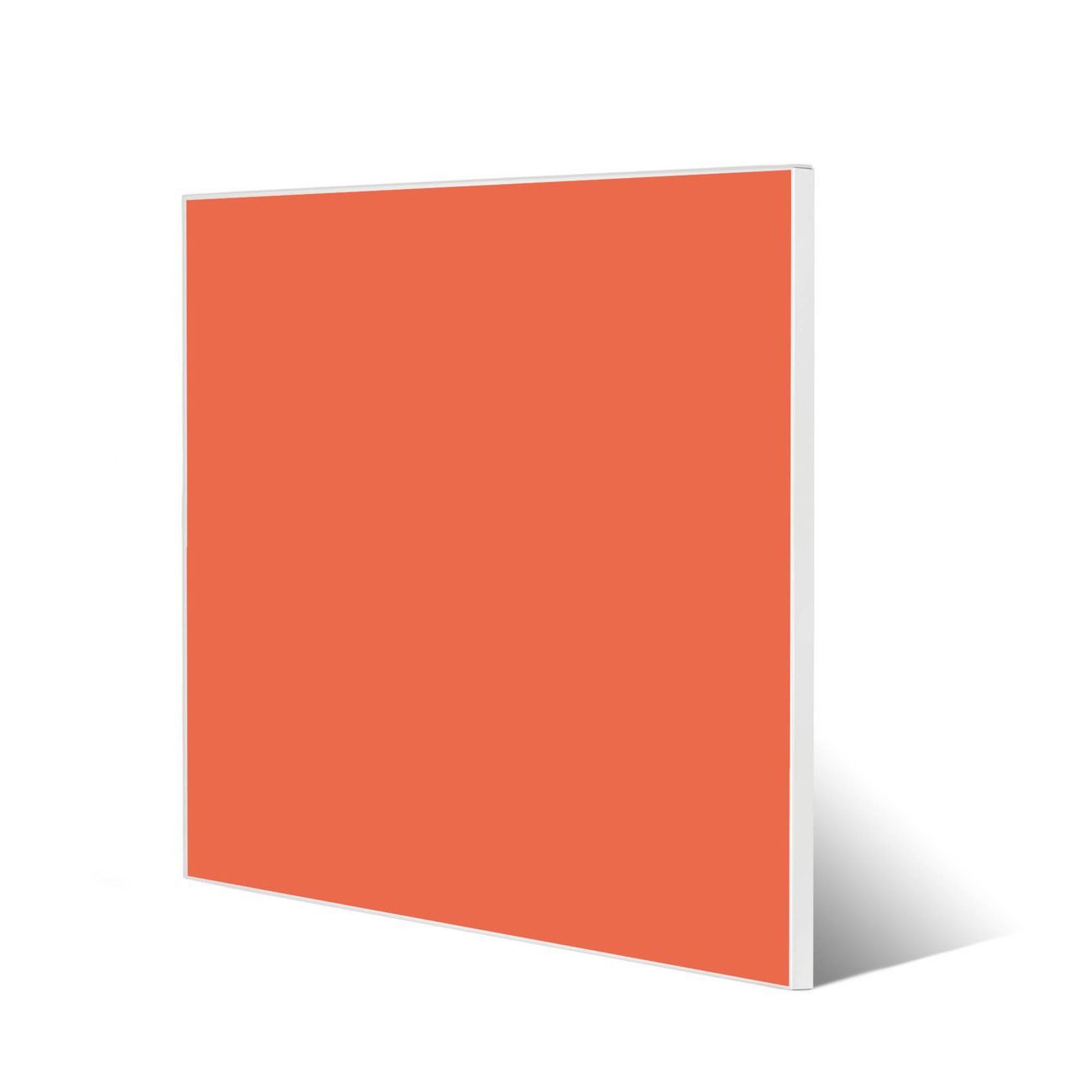 banjado Magnettafel Stahl Quadratisch Orange, (inkl. 4 Magnete, Quadratische Stahlmagnettafel)