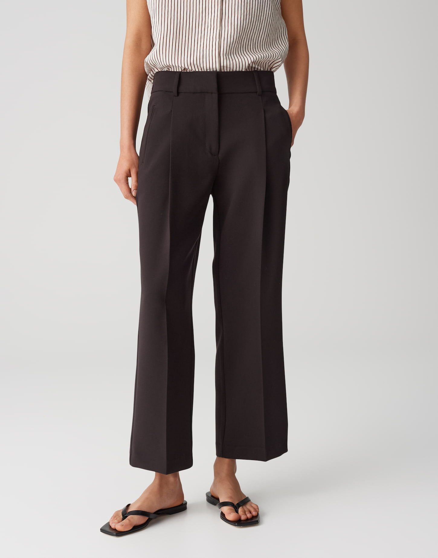 OPUS Damen City Pants Melosa - Bequeme Wide Leg Hose Mit Komfortbund