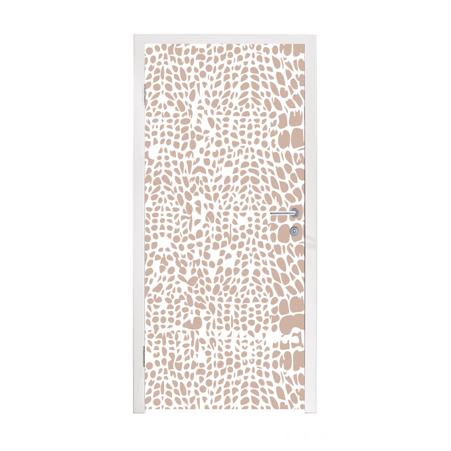 MuchoWow Türtapete Tiermuster - Rosa - Schlange, Matt, bedruckt, (1 St), Fototapete für Tür, Türaufkleber, 75x205 cm
