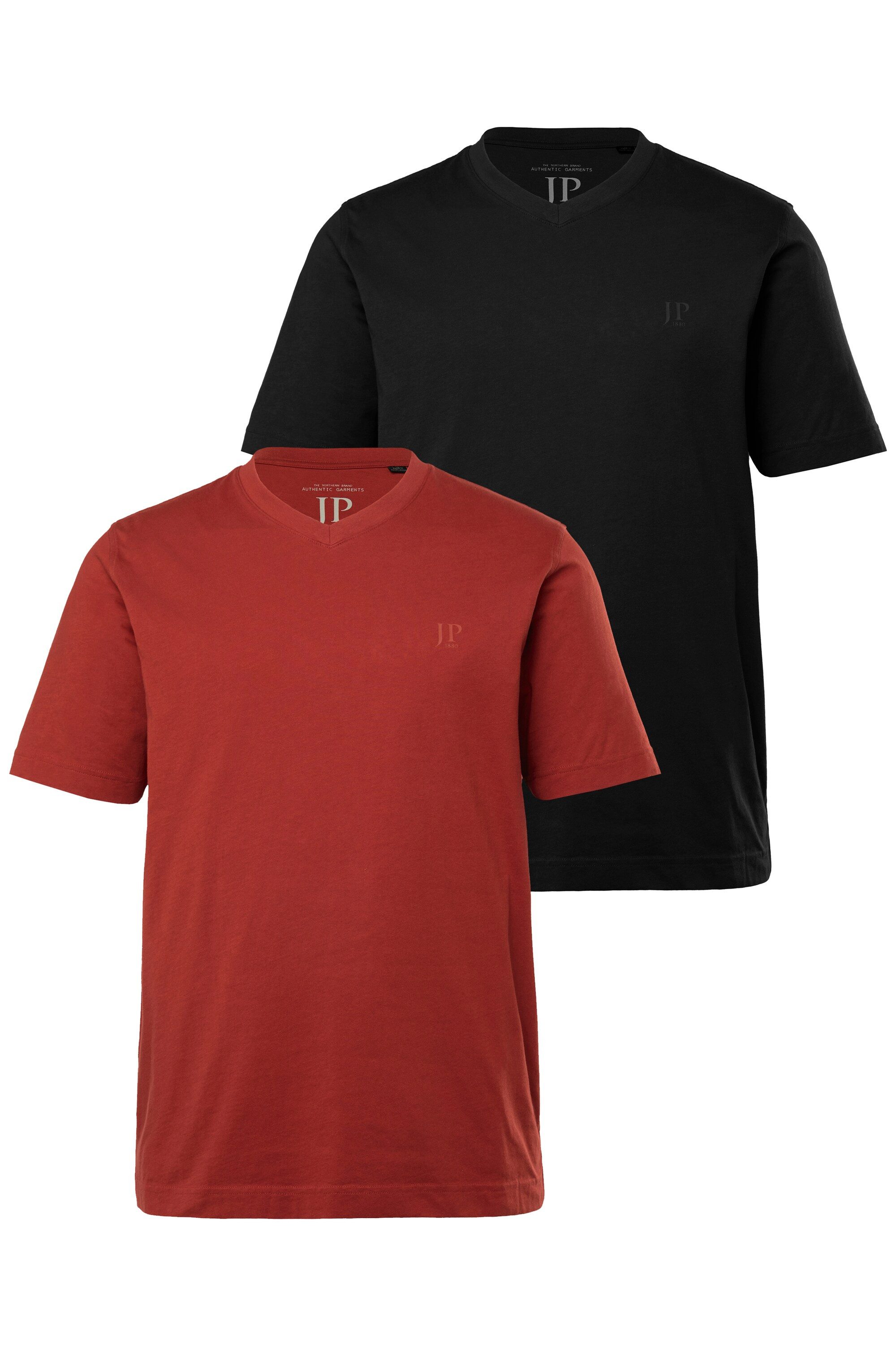 T-Shirt T-Shirts Basic 2er-Pack V-Ausschnitt Halbarm