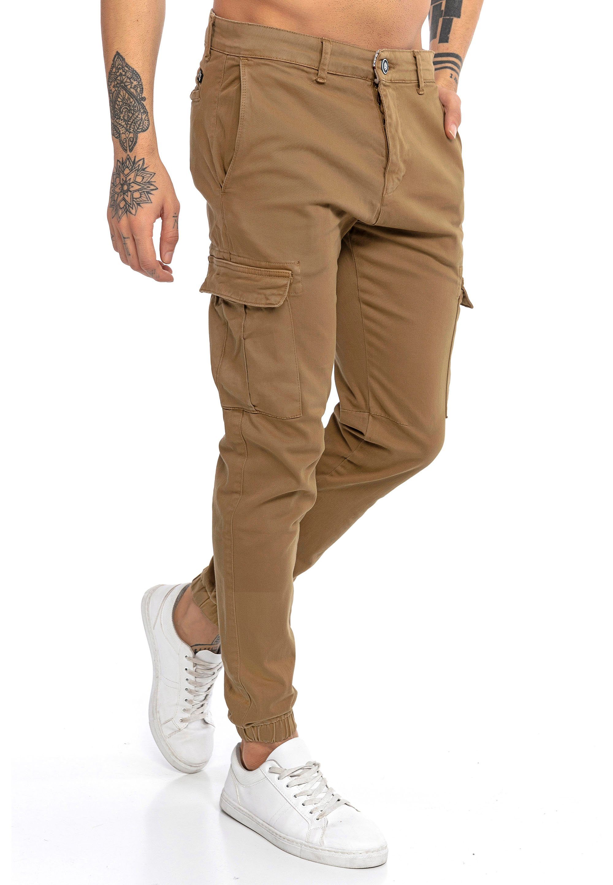 Camel Jeans Cargohose Twill Jogger Stylische RedBridge Hose Cargo