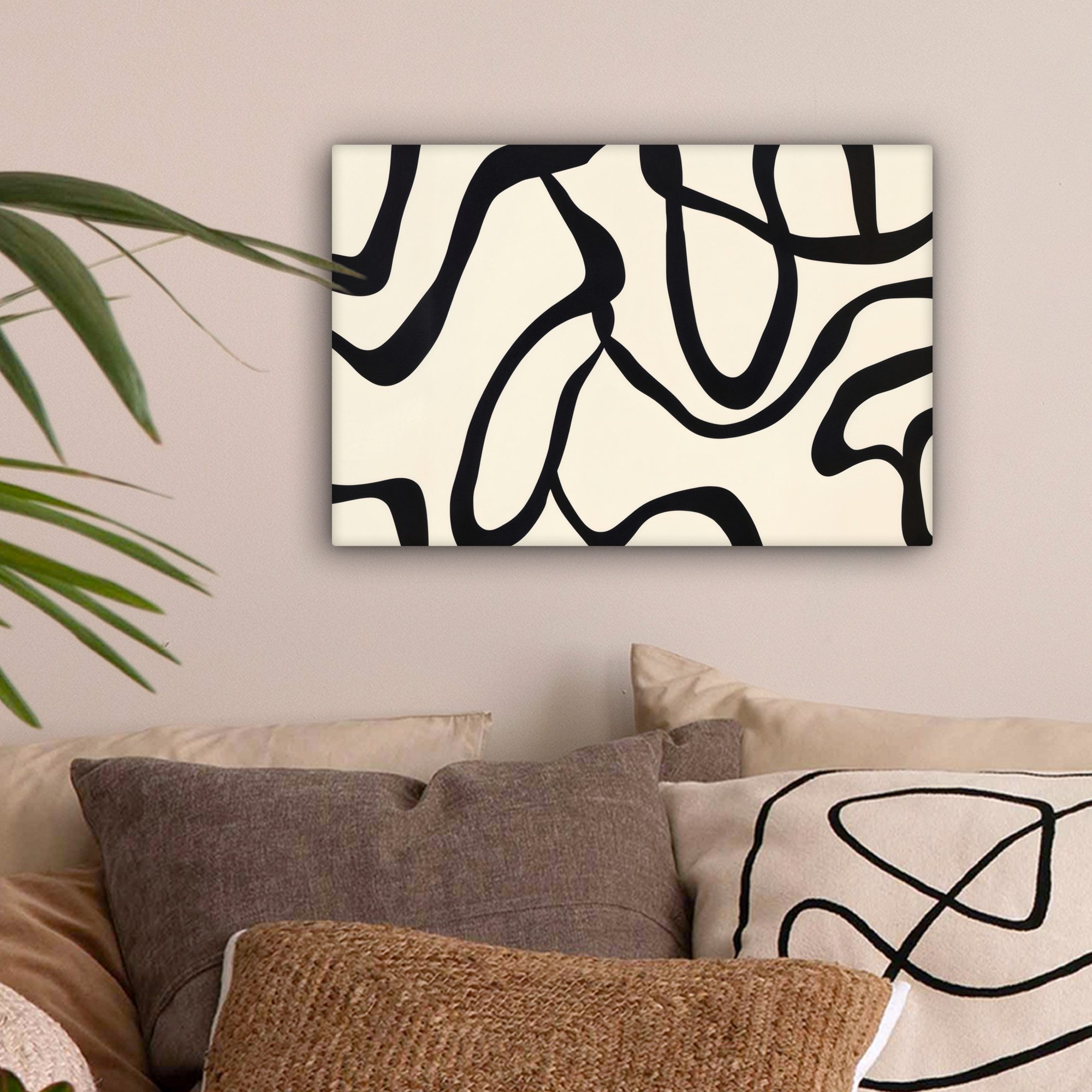 OneMillionCanvasses® Leinwandbild Abstrakt - Linien - Modern - Beige, Fotod günstig online kaufen
