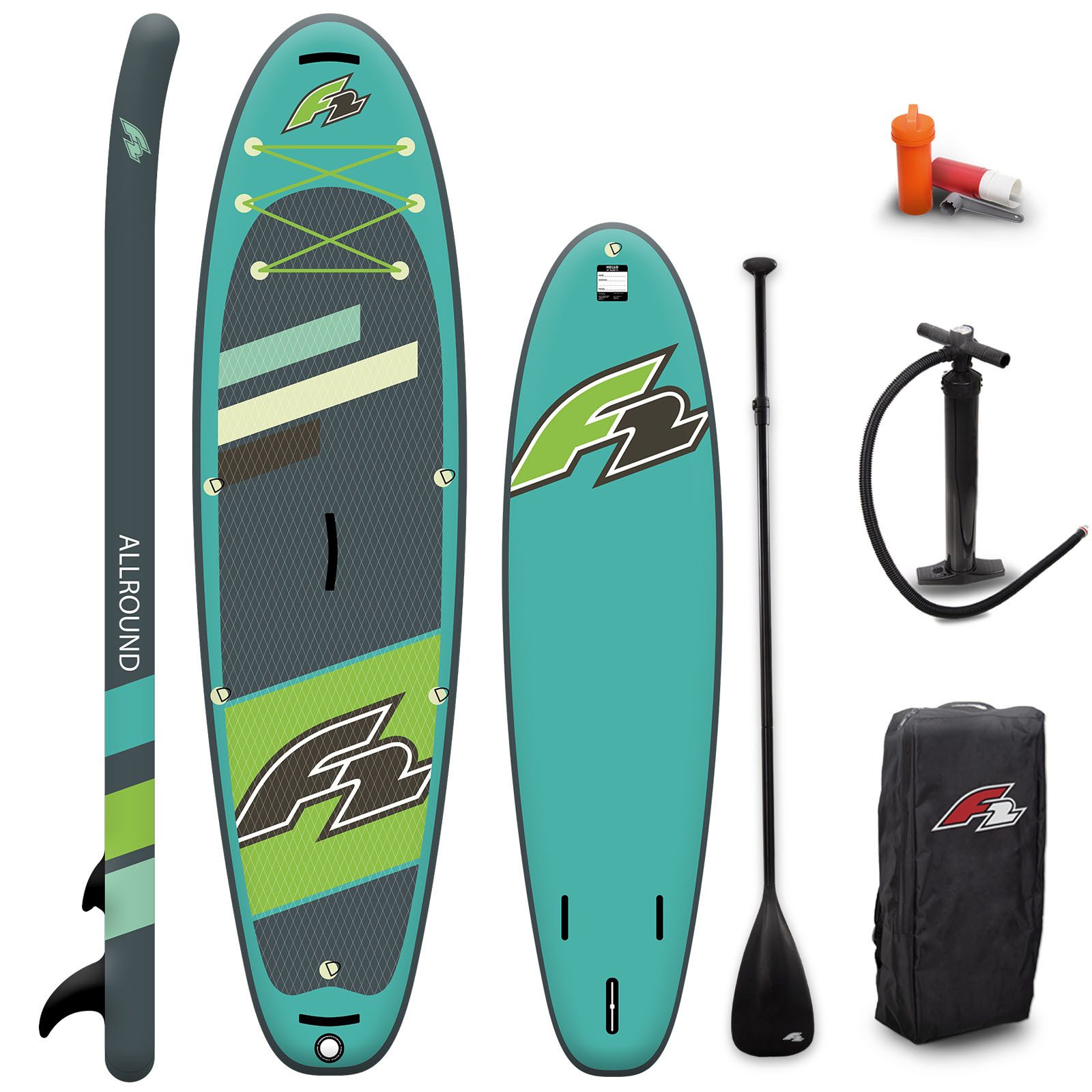 F2 SUP-Board F2 SUP Stand Up Paddle Board Allround Air 11'5'' Grün 2024, Stand up paddle board