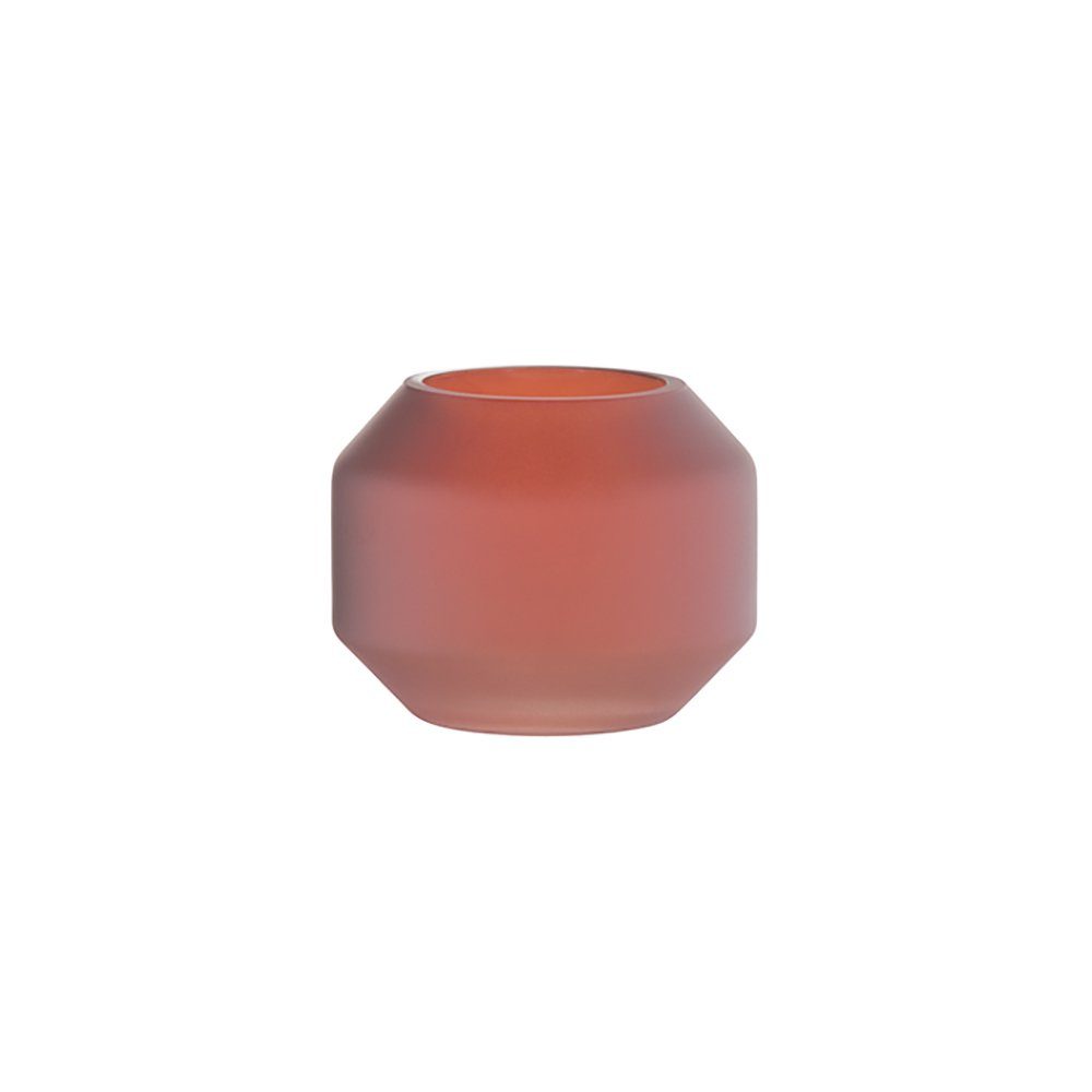 Fink Kerzenständer FINK Teelichthalter, Vase rot - matt cm EILEEN H.9cm D.11