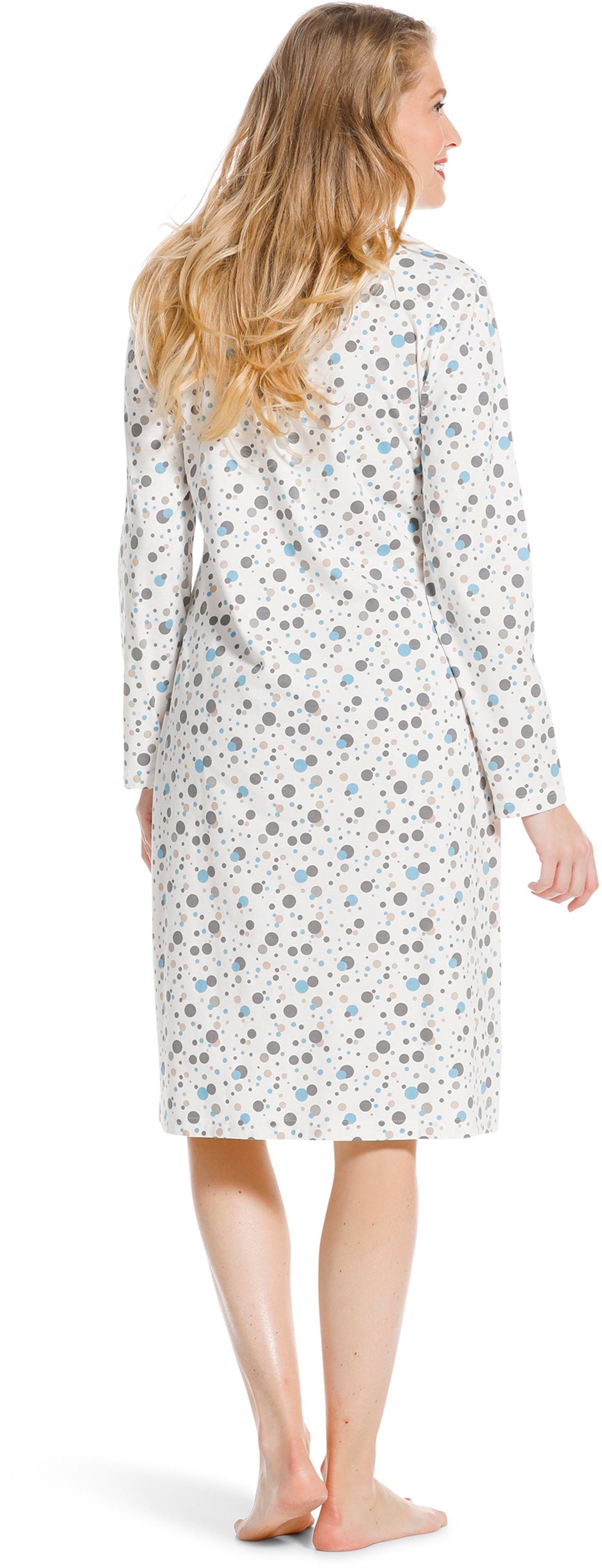 Pastunette Nachthemd (1-tlg) Arm langem und in Nachthemd mit großen Größen auch Damen Ausschnitt Baumwolle, Rundhals