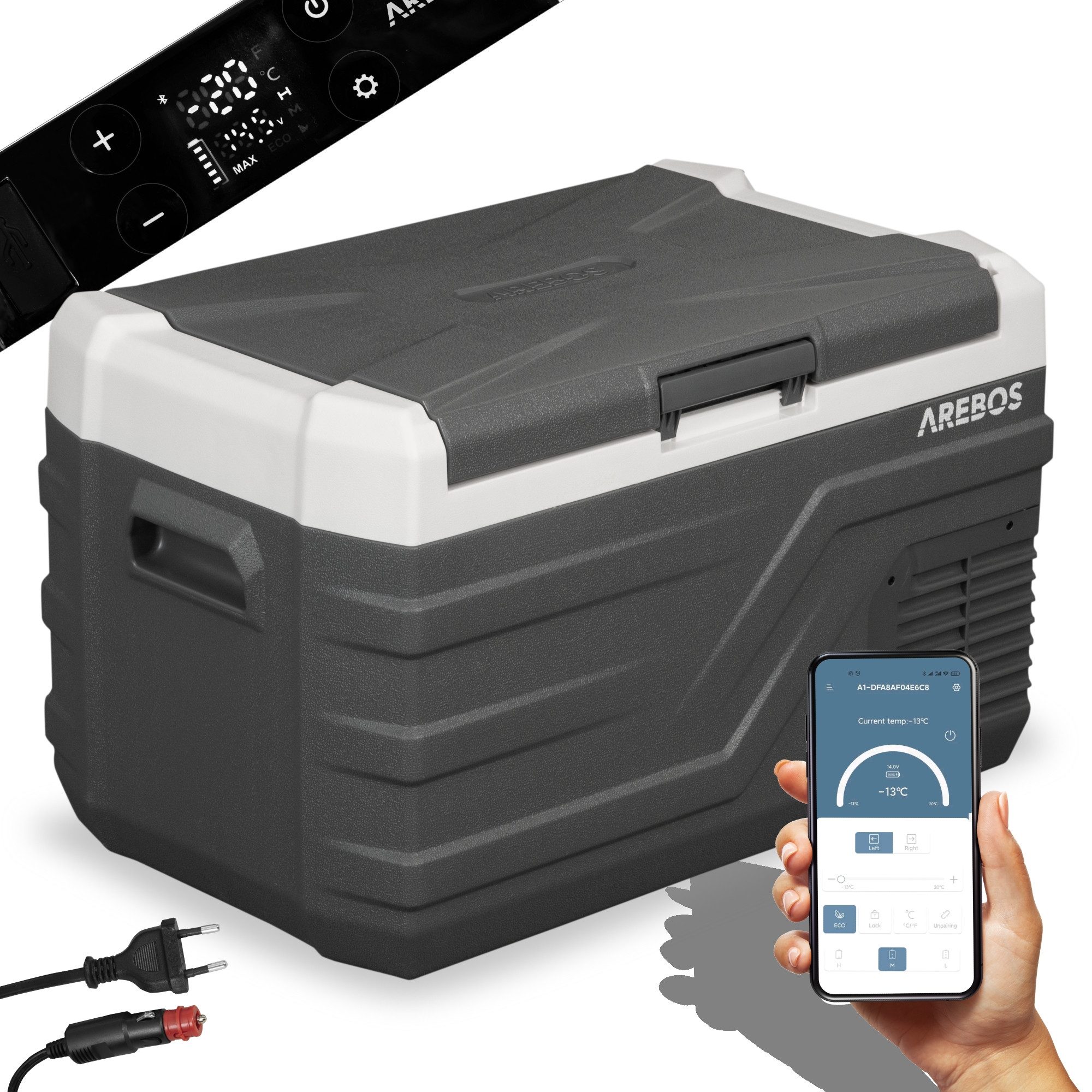 Arebos Kühlbox Gefrierbox 26-43L