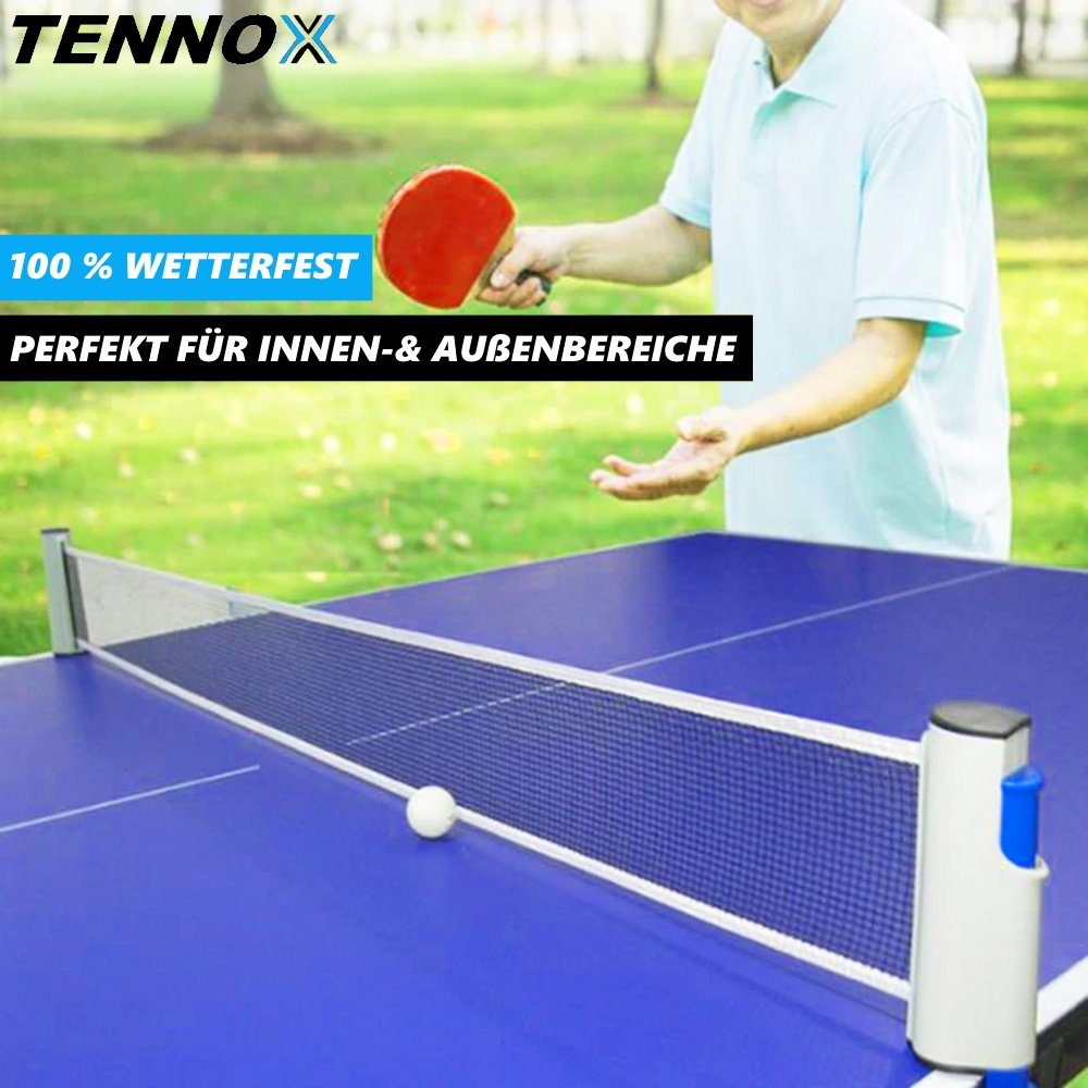 Tisch, Tischtennisnetz ausziehbares tragbar TENNOX Outdoor Ping Pong jeden & Netz MAVURA für Indoor Tischtennis Netzgarnitur