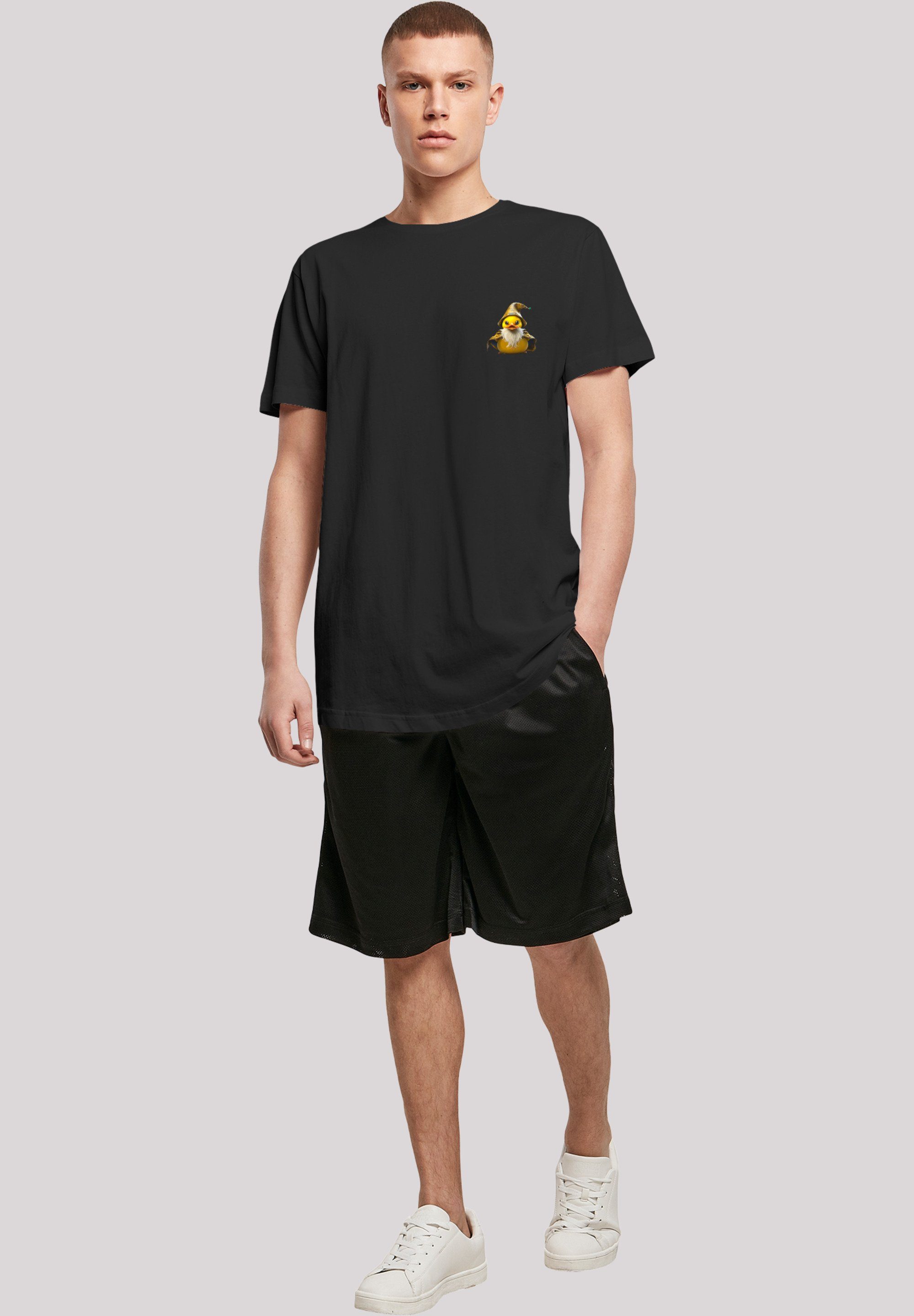 F4NT4STIC Duck T-Shirt Print schwarz Rubber Wizard Long