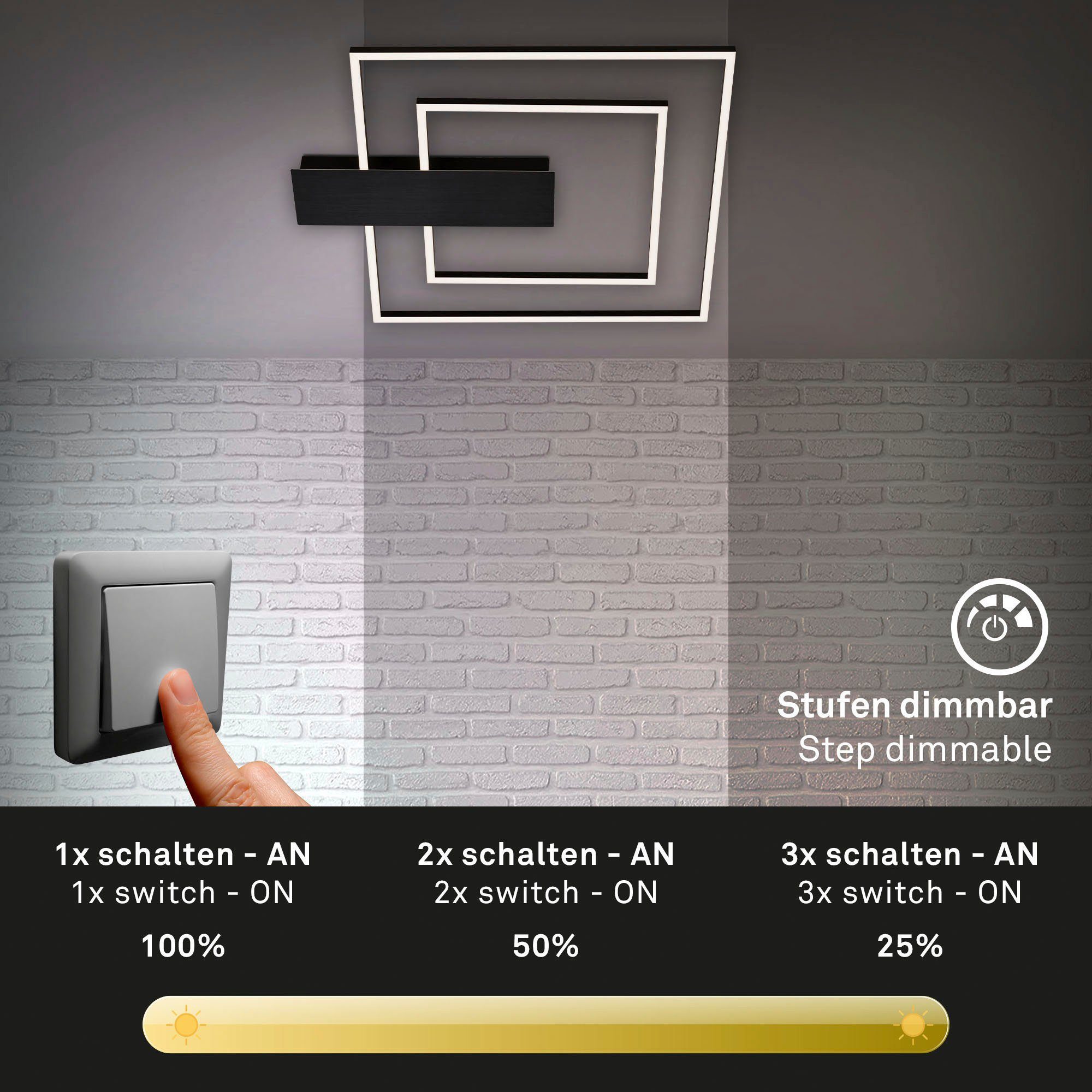 Briloner Leuchten Deckenleuchte Deckenleuchte NICO DUO, günstig online kaufen
