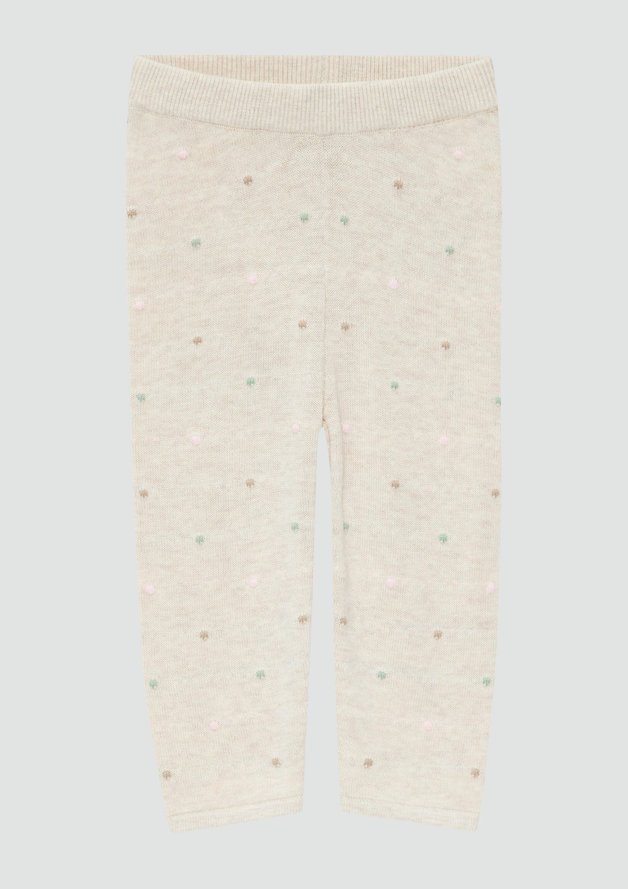 s.Oliver Leggings Leggings Gemusterte Strickleggings mit Rippbündchen