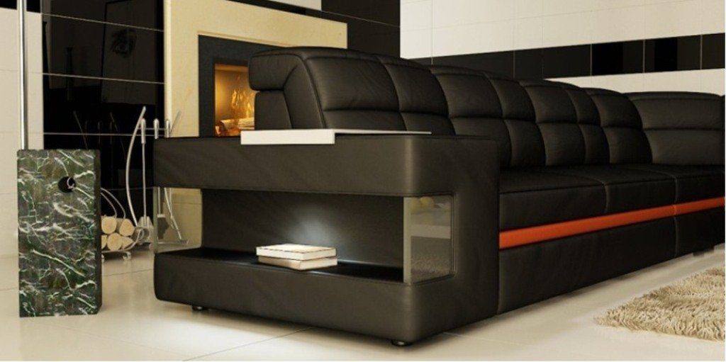 ledersofa wohnlandschaft
