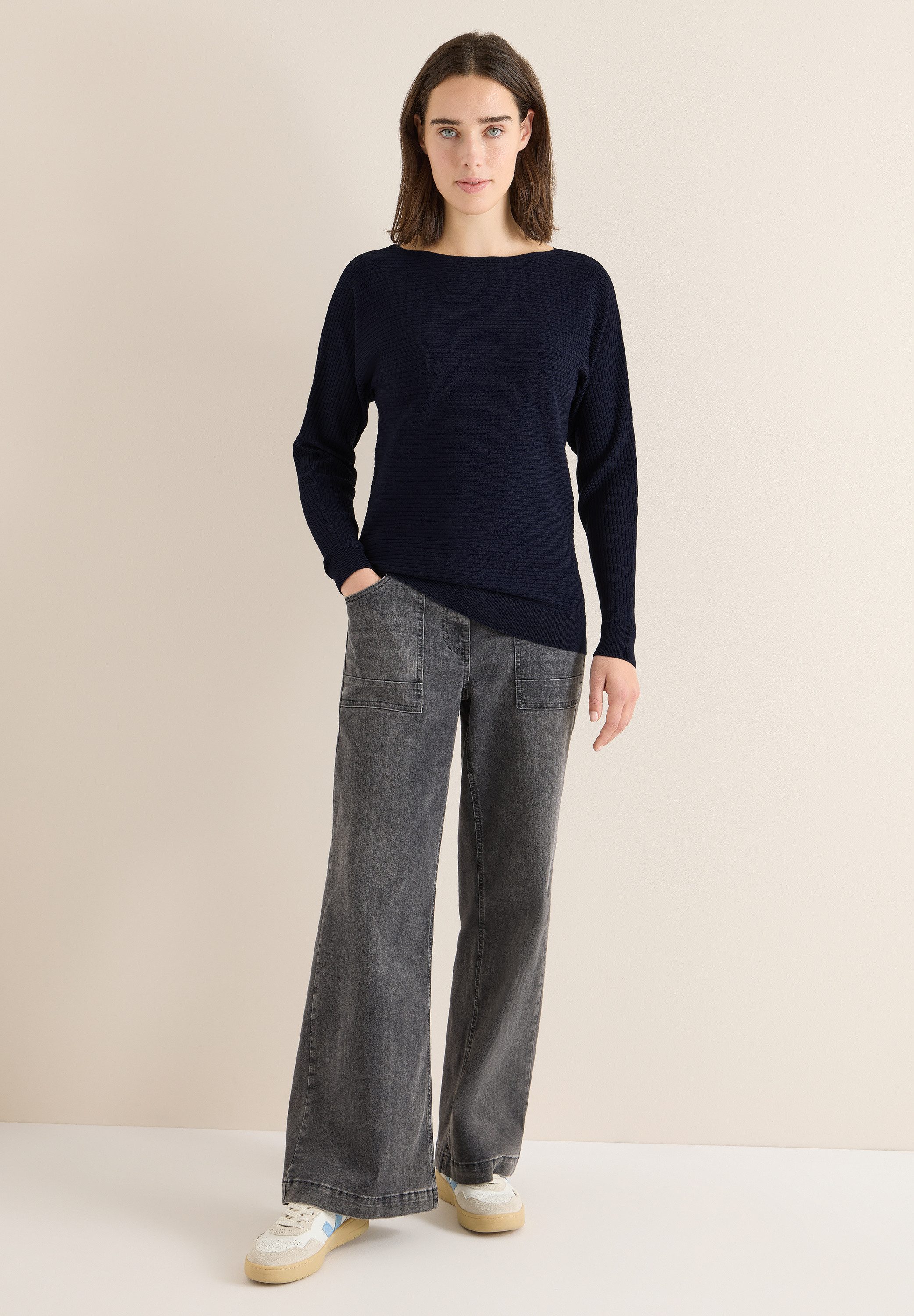 CECIL Strickpullover mit U-Boot-Ausschnitt