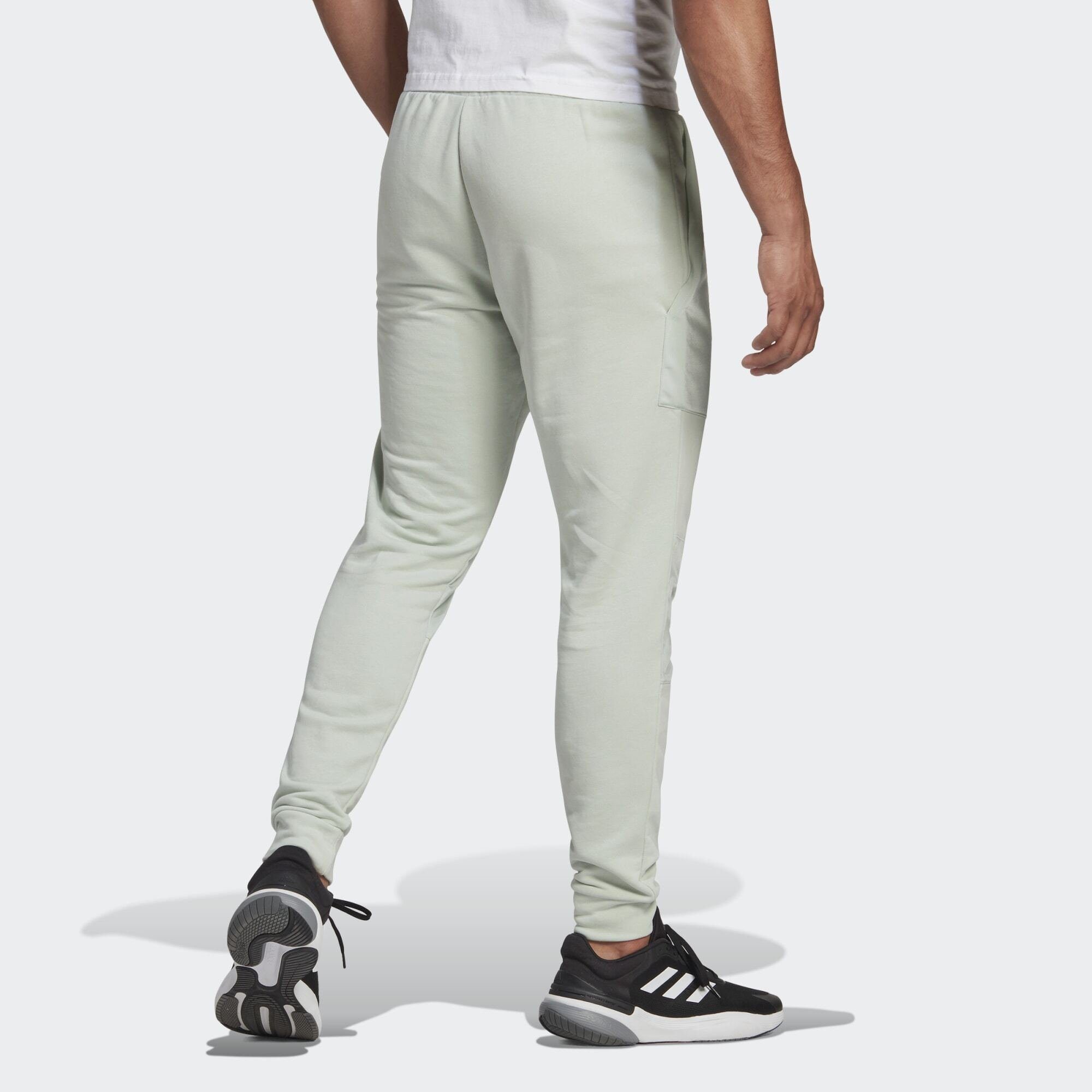 adidas Sportswear Jogginghose BRANDLOVE / Green FRENCH Silver HOSE ESSENTIALS Halo TERRY Linen