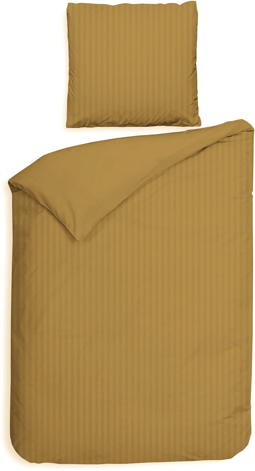 Heckett and Lane Bettwäsche Banda, Mako-Satin, 2 teilig, hochwertiges Mako-Satin, Streifen Satin, Bettwäsche ab 135x200 cm.