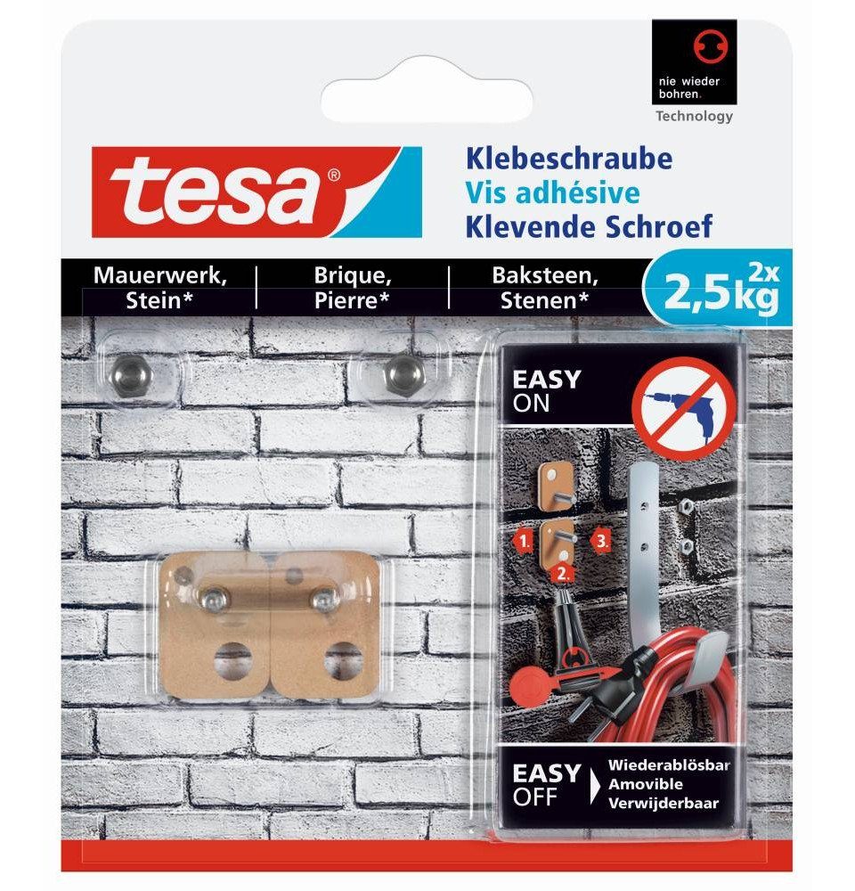 tesa Klebepad tesa Klebeschraube Traglast 2,5 kg, 2 Stück