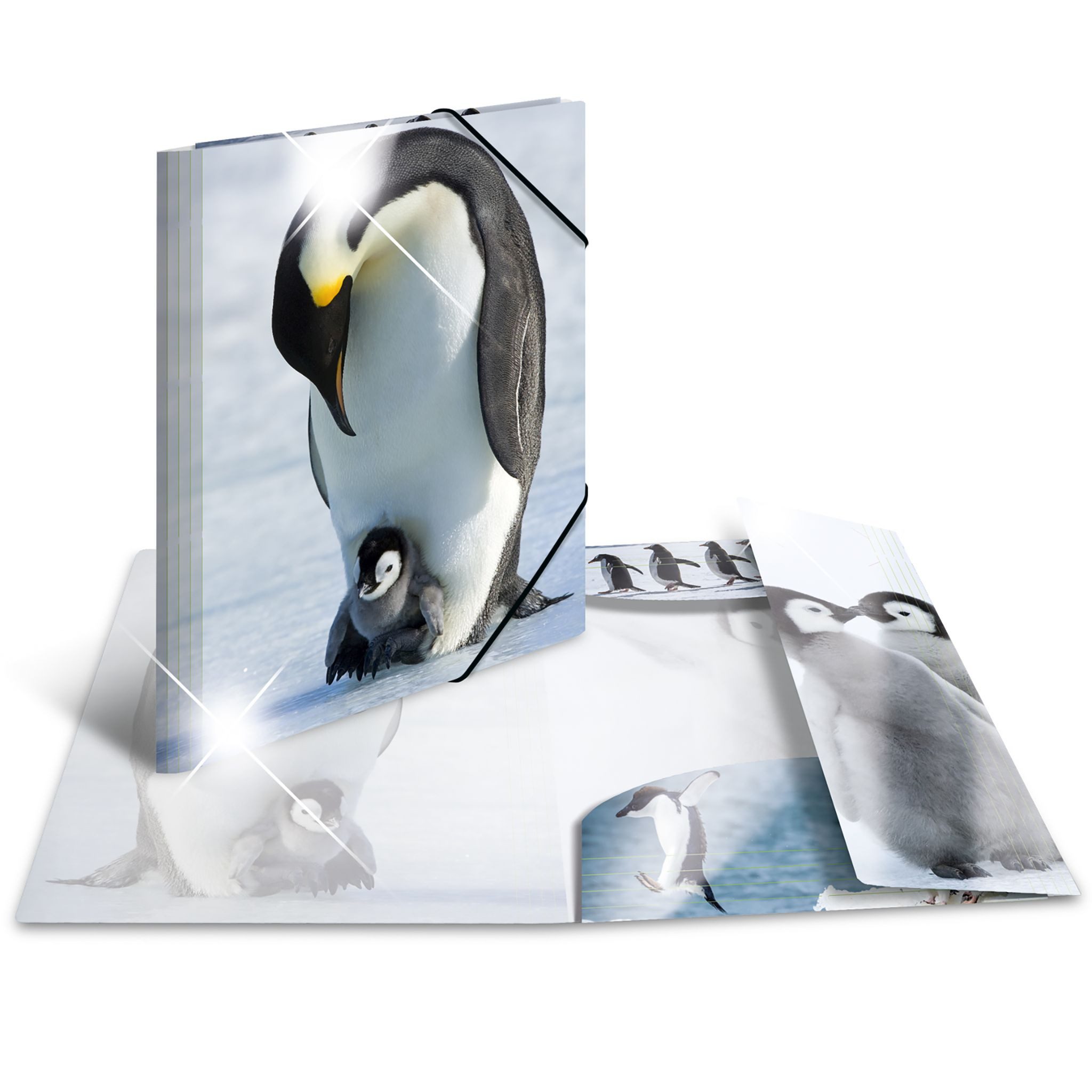 HERMA Organisationsmappe Herma Sammelmappe Eckspanner PP A3 Glossy Pinguine