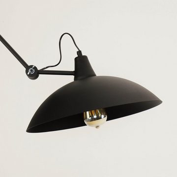 Licht-Erlebnisse Deckenleuchte MELOS, ohne Leuchtmittel, Verstellbar bis 95 cm E27 Metall Schwarz für Esszimmer Küche