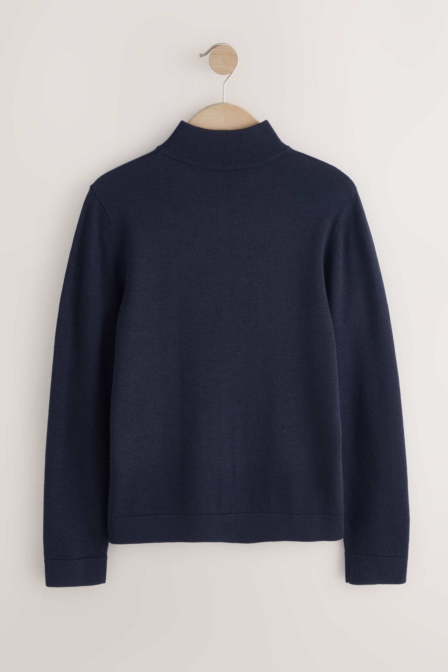 Next Troyer Merino-Strickpullover mit Reißverschlusskragen (1-tlg)
