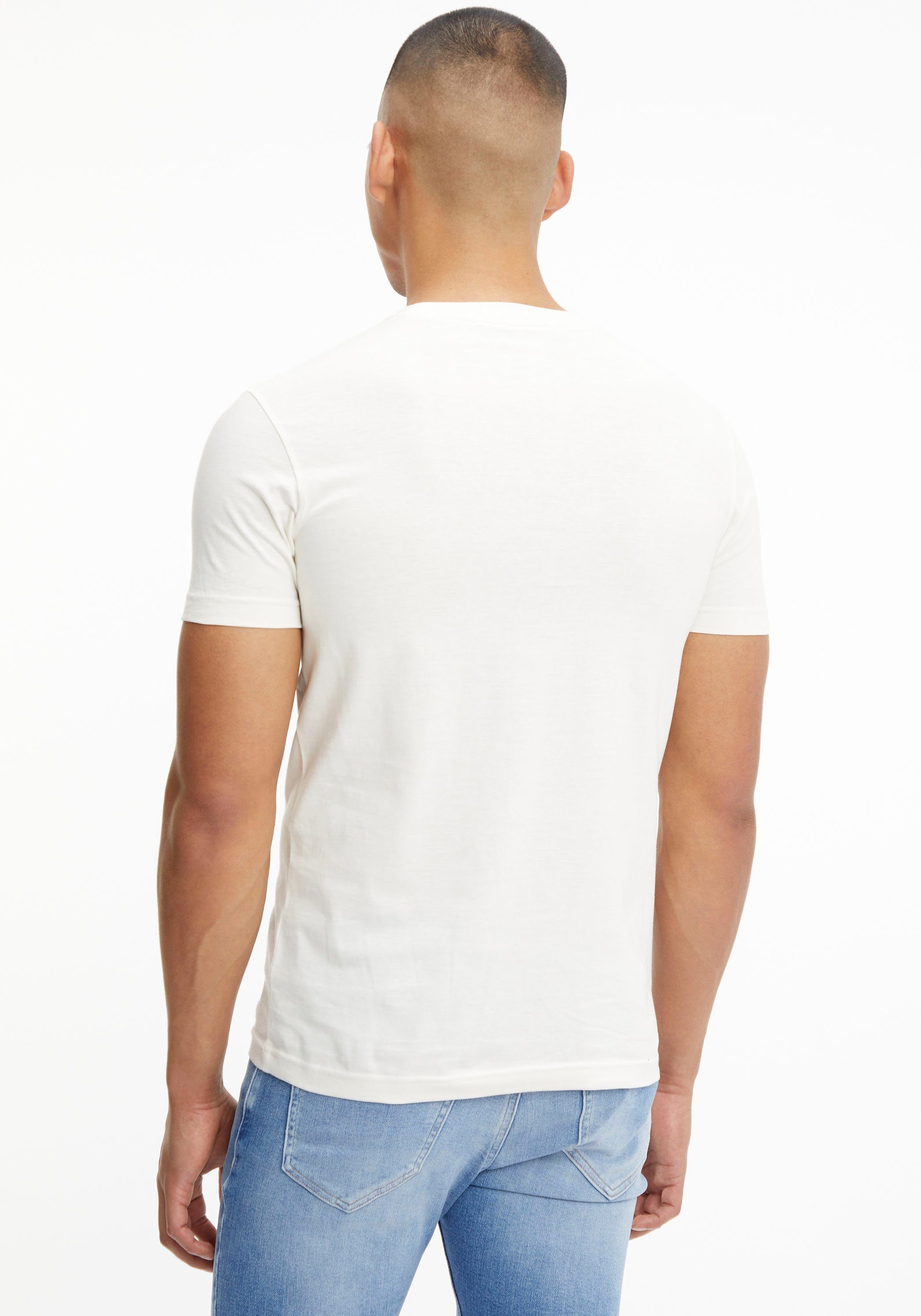 Calvin Klein Jeans T-Shirt SMALL TEE Logodruck BOX CENTER mit Ivory