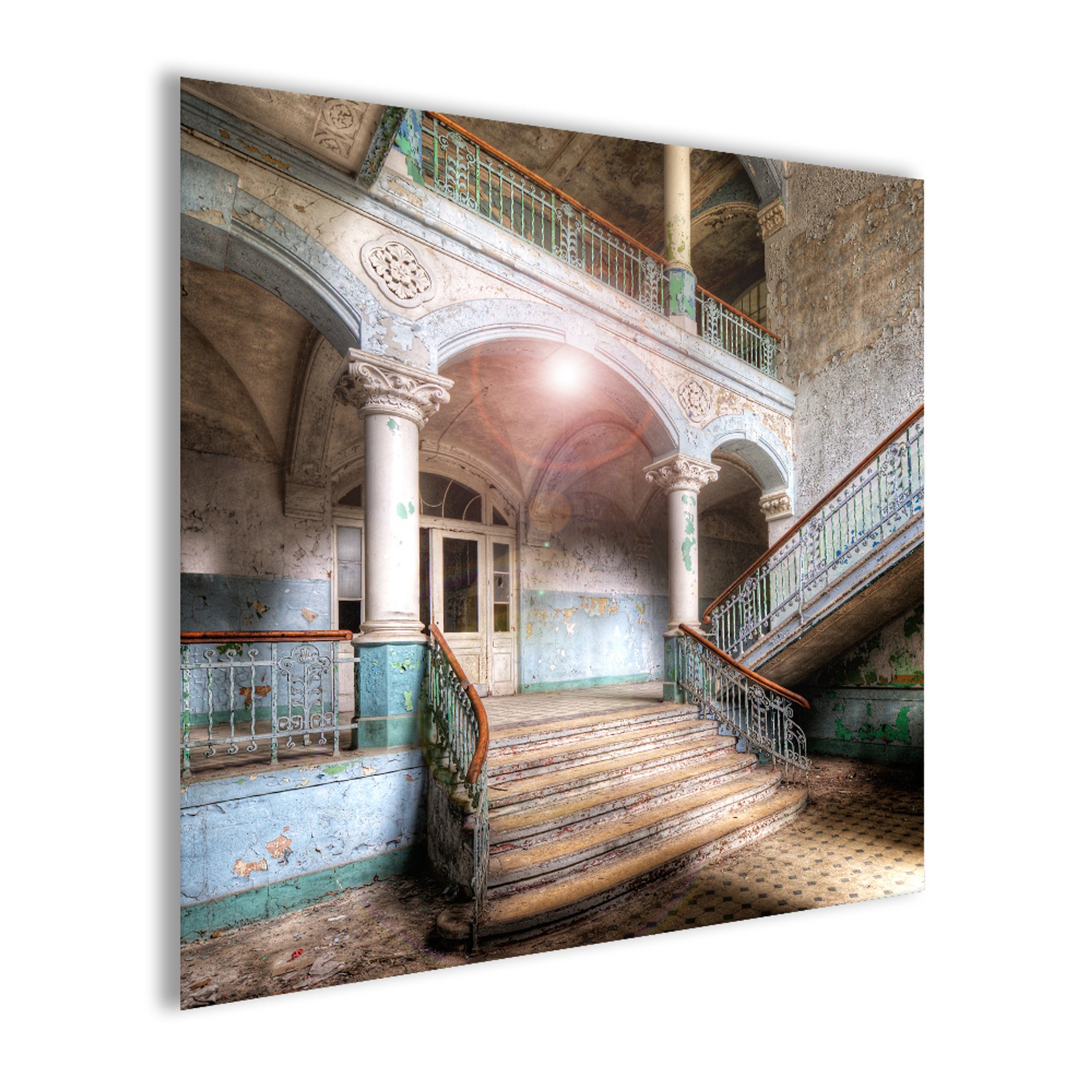 Glasbild Vintage, Lost Places: Urbex artissimo Bild Beelitz Lost 30x30cm Glasbild Places