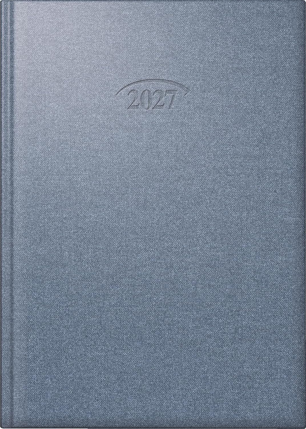 BRUNNEN Buchkalender BRUNNEN Buchkalender Mod. 765 2027, A5, Kunststoff, cosmosblau