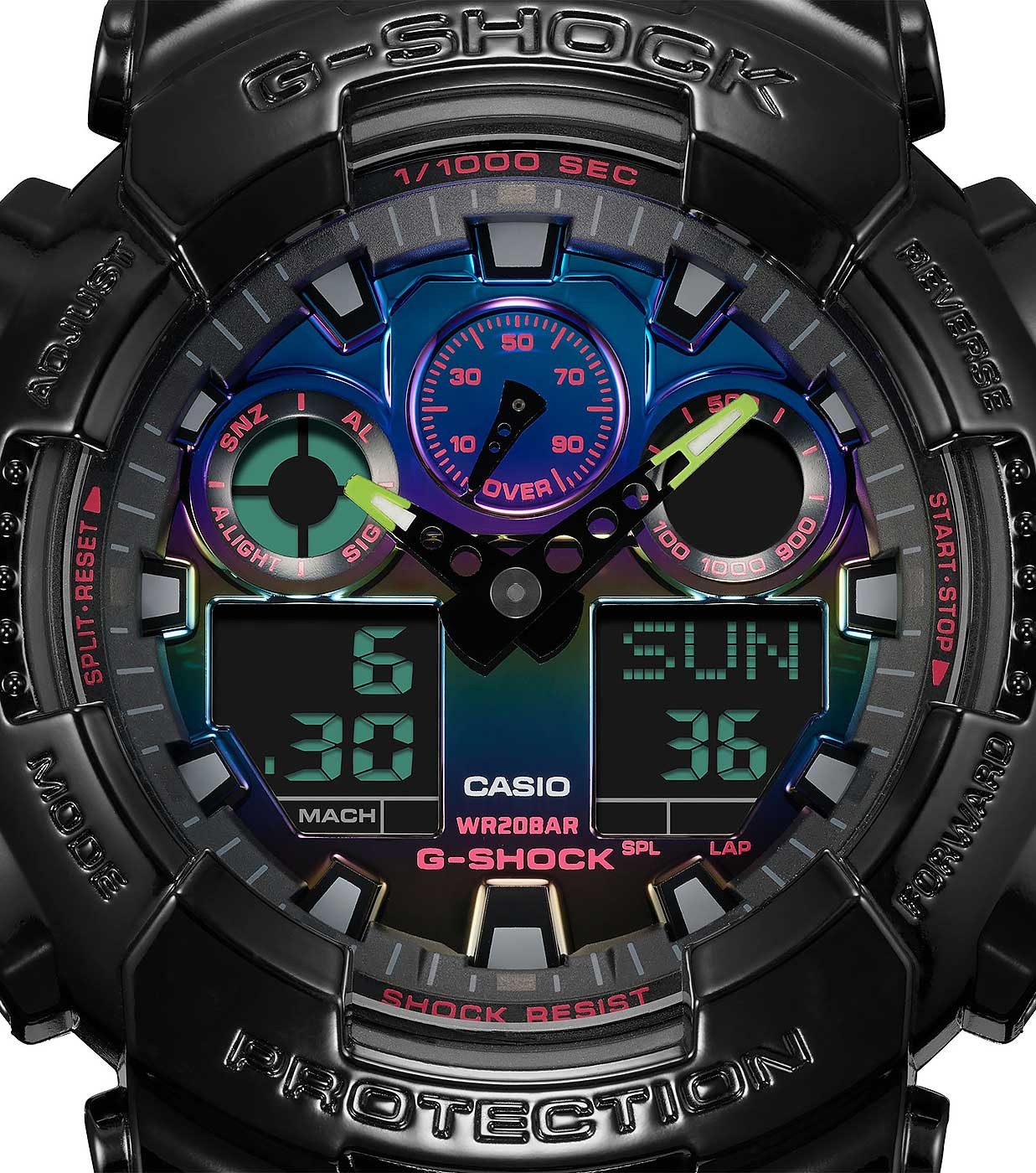 CASIO Quarzuhr Herrenuhr - Casio Modell: GA-100RGB-1AER