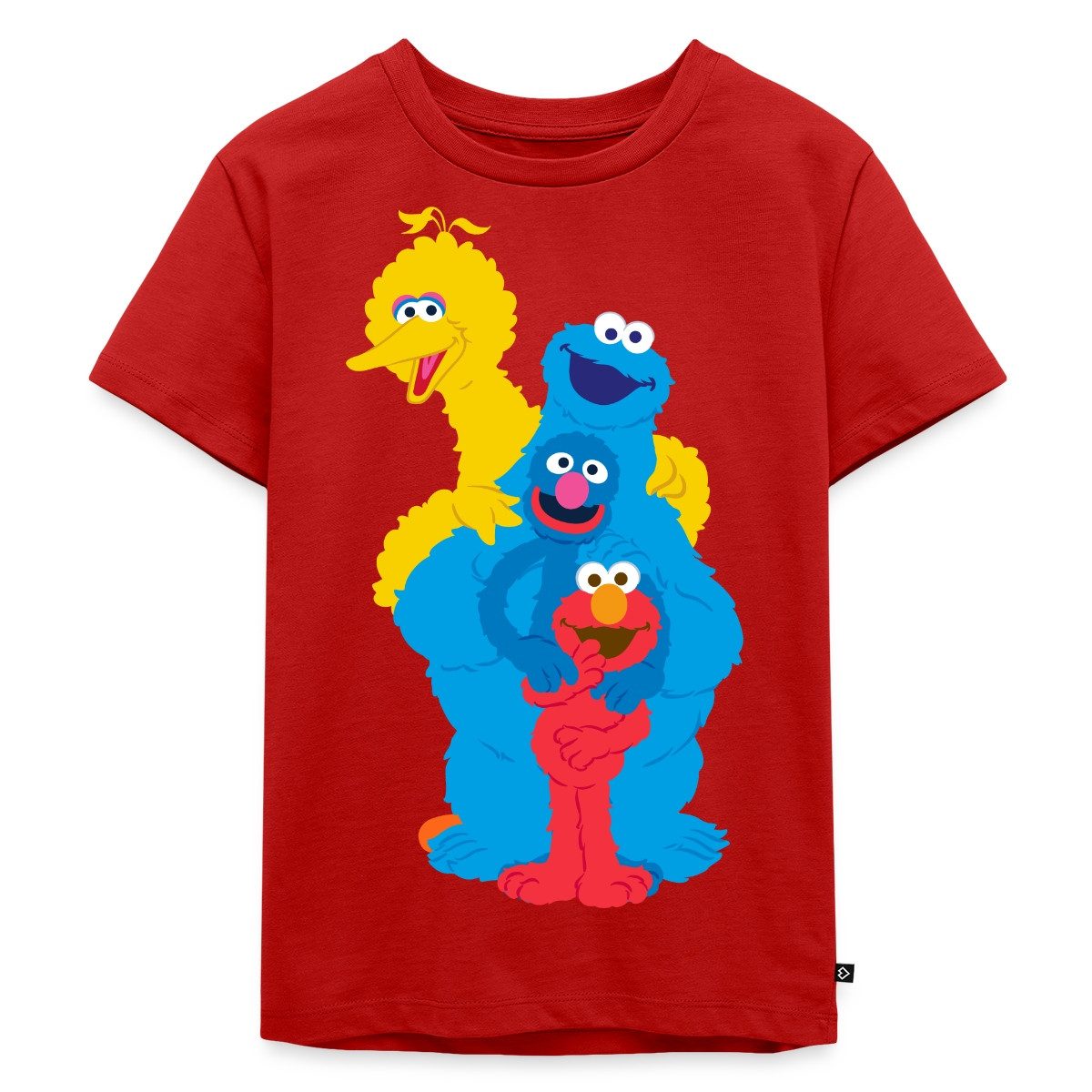 T-Shirt Sesamstraße Elmo Grobi Krümelmonster Bibo Kinder Premium T-Shirt