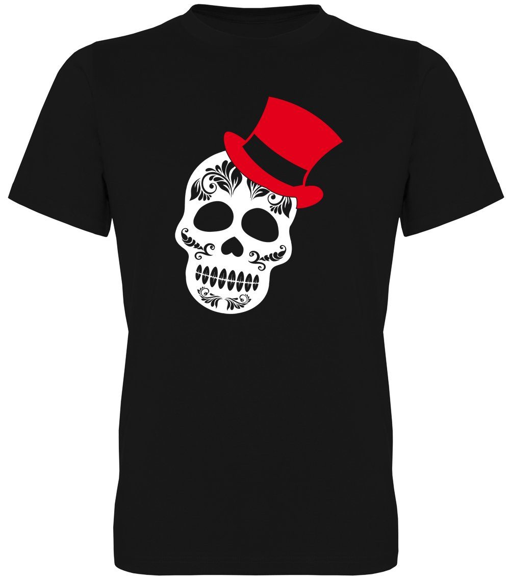 G-graphics T-Shirt Sugar Skull – He & She (Partner- / Paar-Set, Einzelteile zum selbst zusammenstellen) Aufdruck auf der Vorder- oder Rückseiteseite wählbar