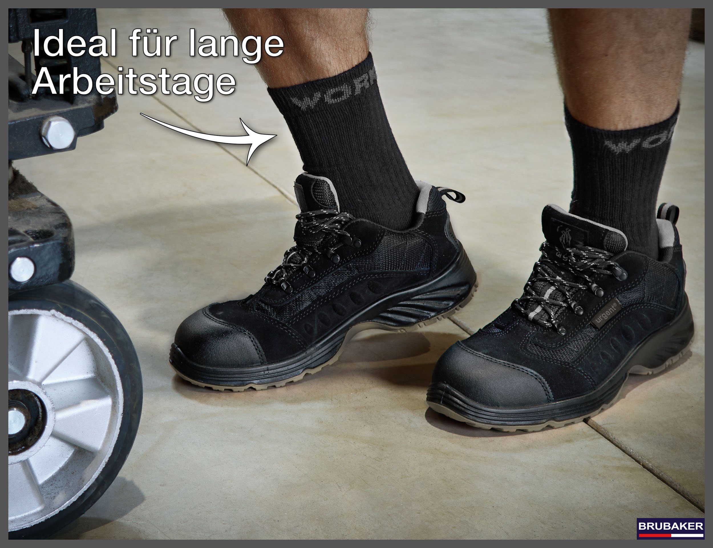 Normani Arbeits- & Sportsocken – 5 Paar, Extra Verstärkt, Bis Größe 50, Ohne Gummidruck