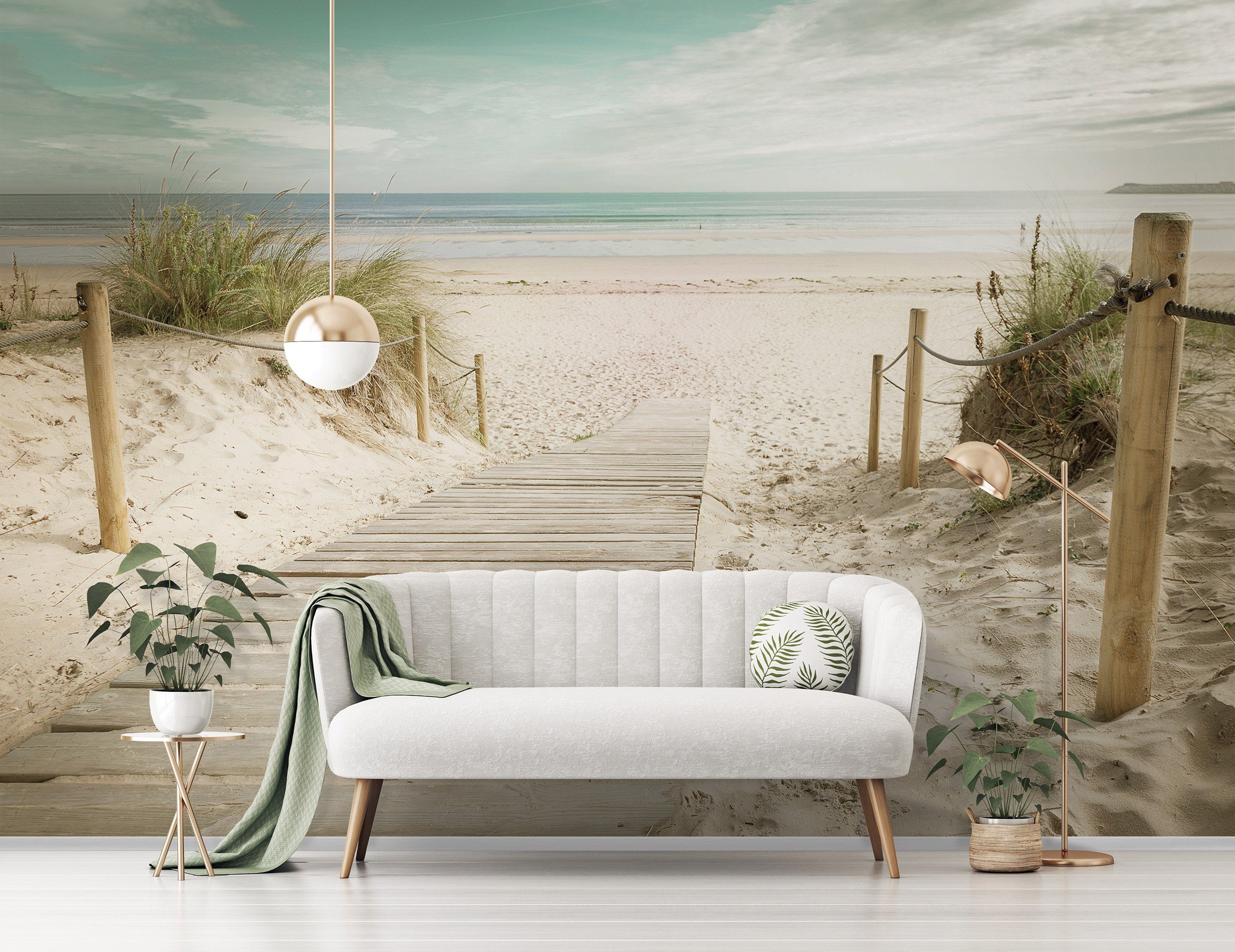 Meer Natur Fototapete Tapete Ostsee Nordsee inklusive Motivtapete, Vliestapete Schlafzimmer oder Vliestapete Wandtapete Vlies Strand, Strand Glatt, Wallarena für Kleister Wohnzimmer