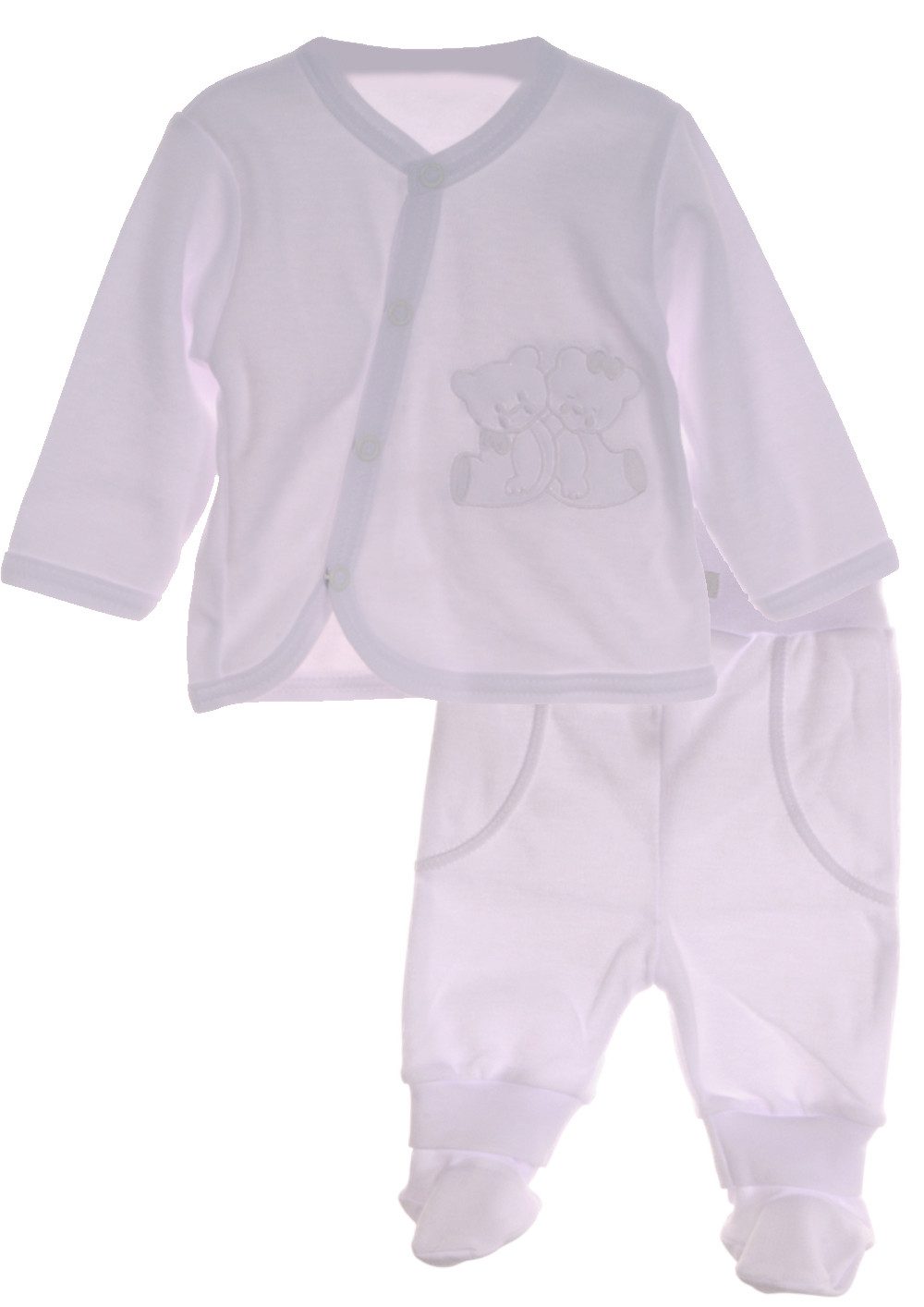 Langarmshirt & Hose Baby Anzug Erstlingsset Erstlingsausstattung Hemdchen Schlupfhose