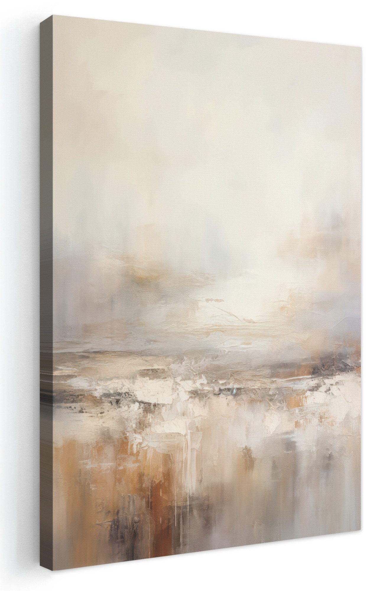 OneMillionCanvasses® Leinwandbild Kunst - Industriell - Grau - Braun - Abstrakt, Fotodruck (1 St), Schlafzimmer Deko Aesthetic, Bilder über Bett, 20x30 cm