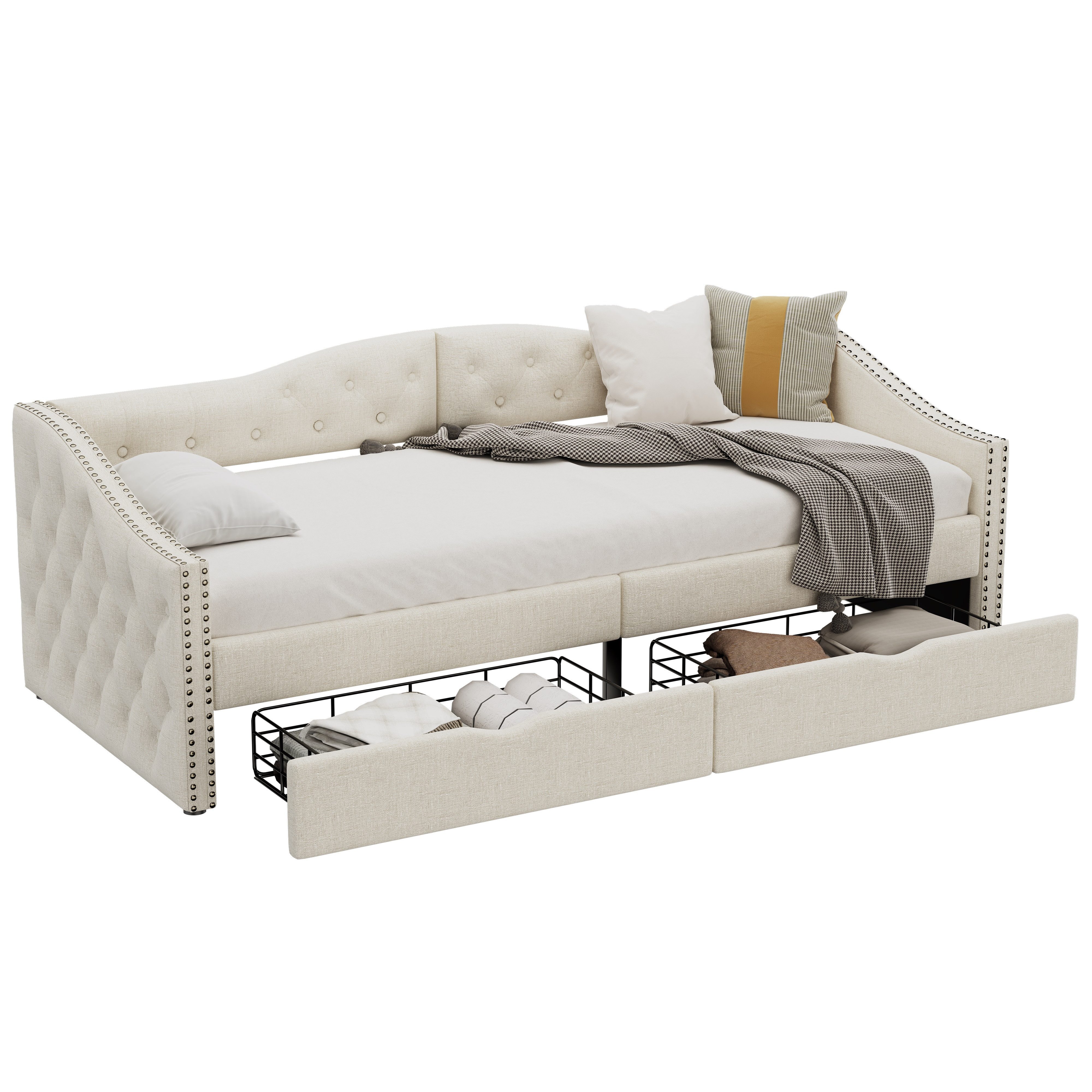 OKWISH Schlafsofa Tagesbett, Einzel-Tagesbett mit Schubladen, günstig online kaufen