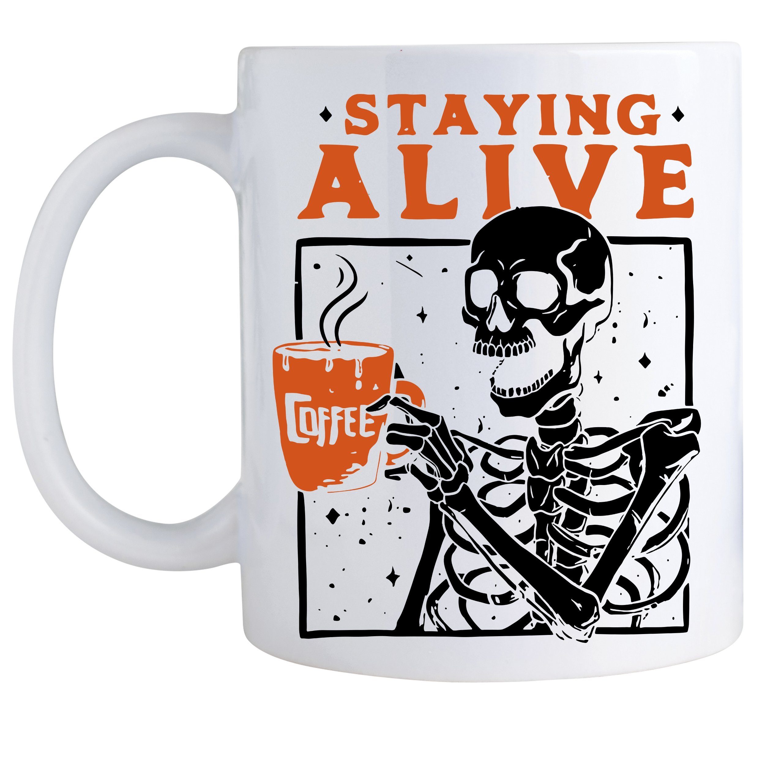 Mikrowellengeeignet, Tasse Halloween Tasse Totenkopf Spülmaschinengeeignet Giftandprint Keramiktasse, Deko