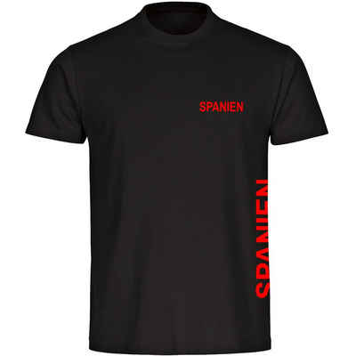 multifanshop T-Shirt Herren Spanien - Brust & Seite - Männer