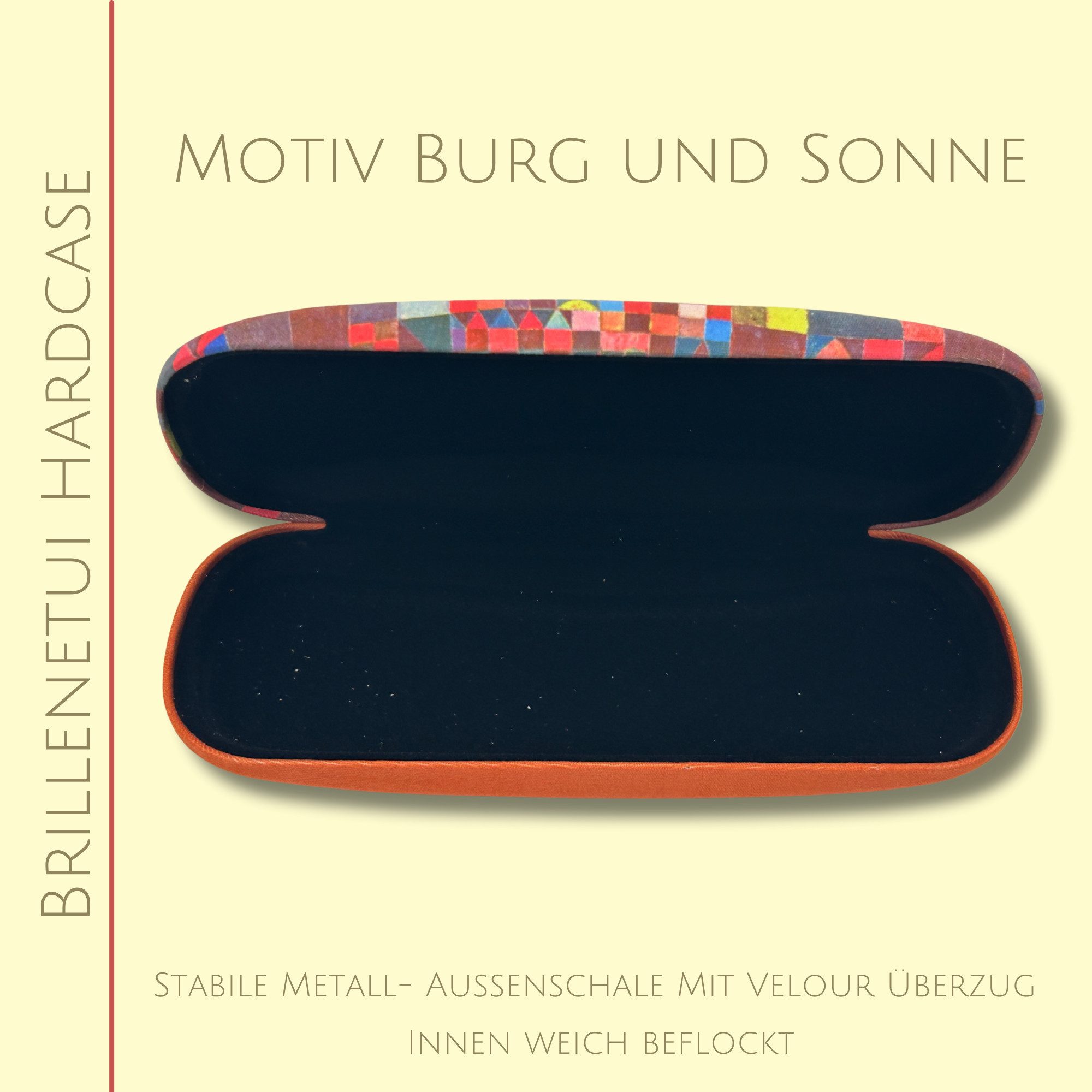 Fridolin Brillenetui Brillenetui Hardcase mit Stoffbezug und Reinigungstuch aus Mikrofaser