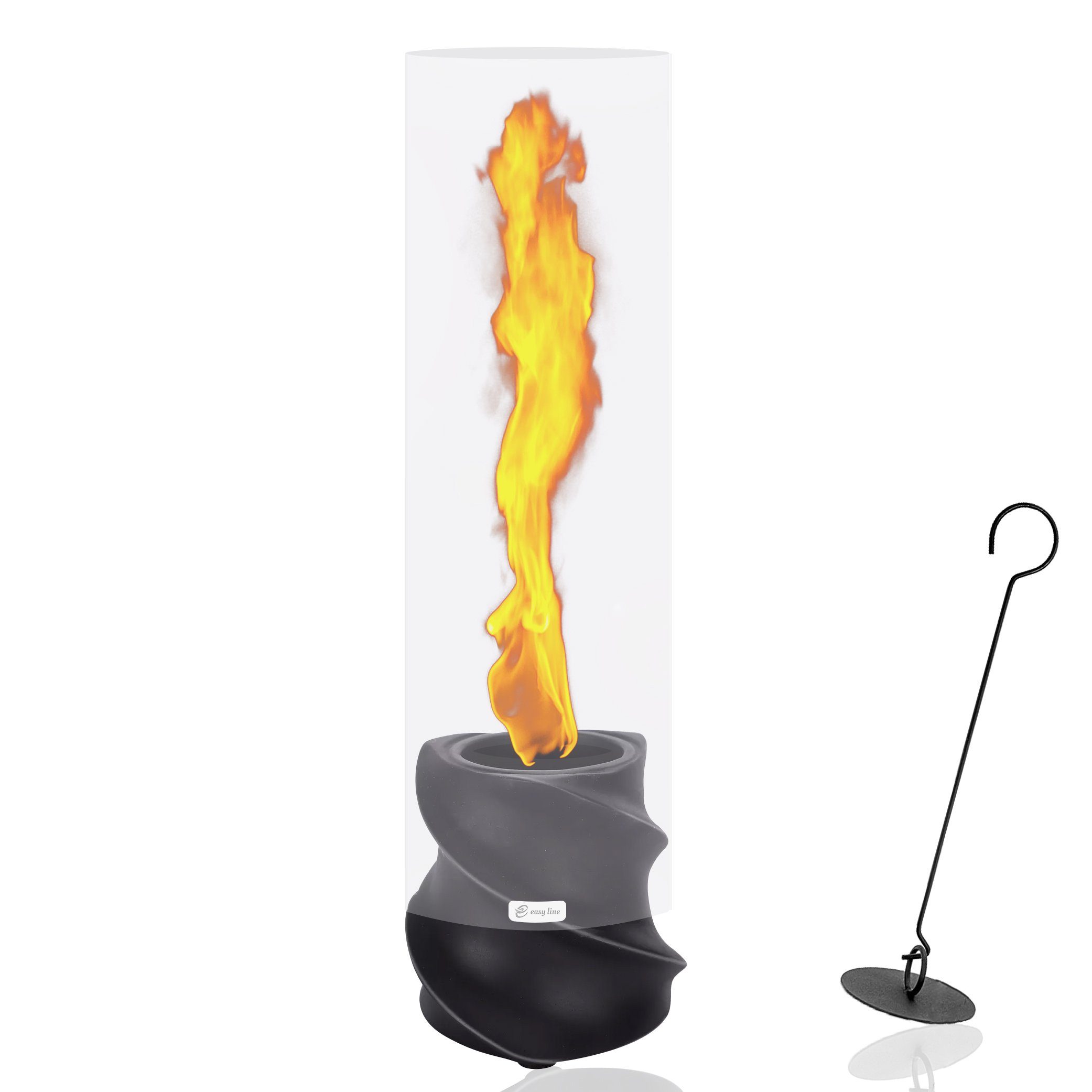 Easy line® Tischfeuer »Bioethanol Standfeuer Outdoor & Indoor Feuerstelle«,  mit Bioethanol Brenner und Löschhilfe