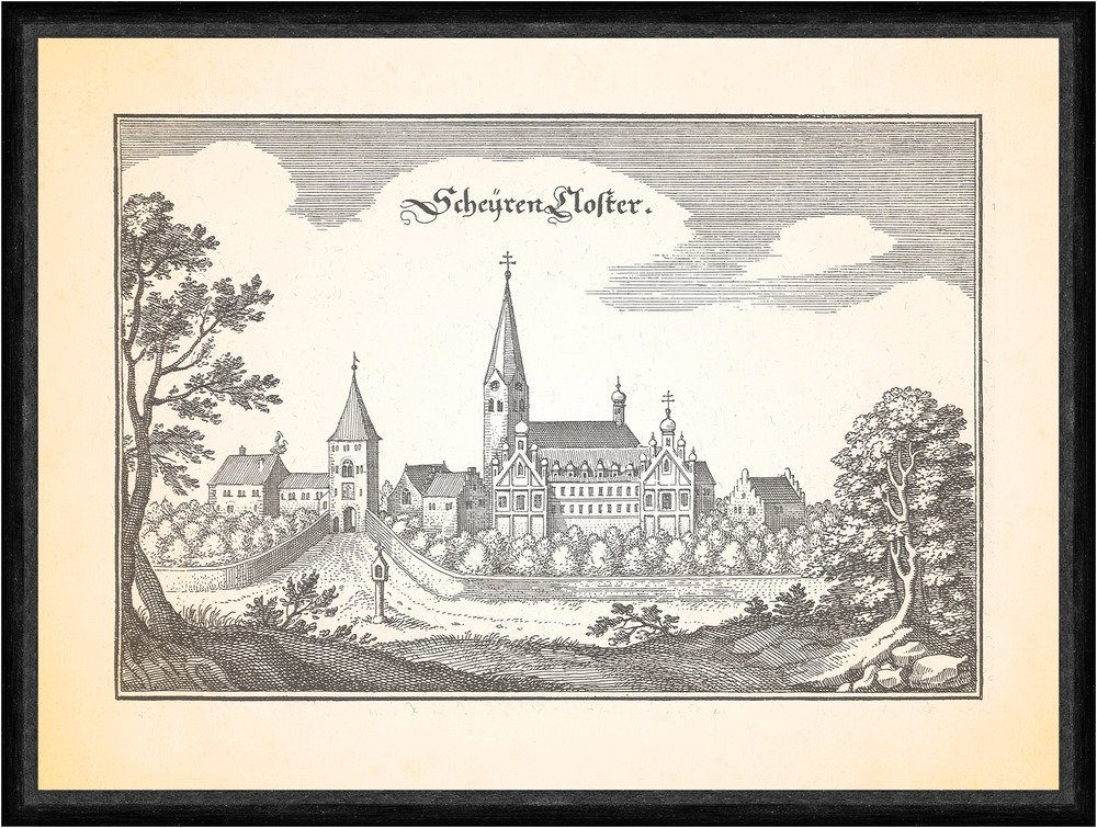 Kunstdruck Scheyren Closter Kloster Scheyern Ilm Klosterpforte Glockenturm Faks_M