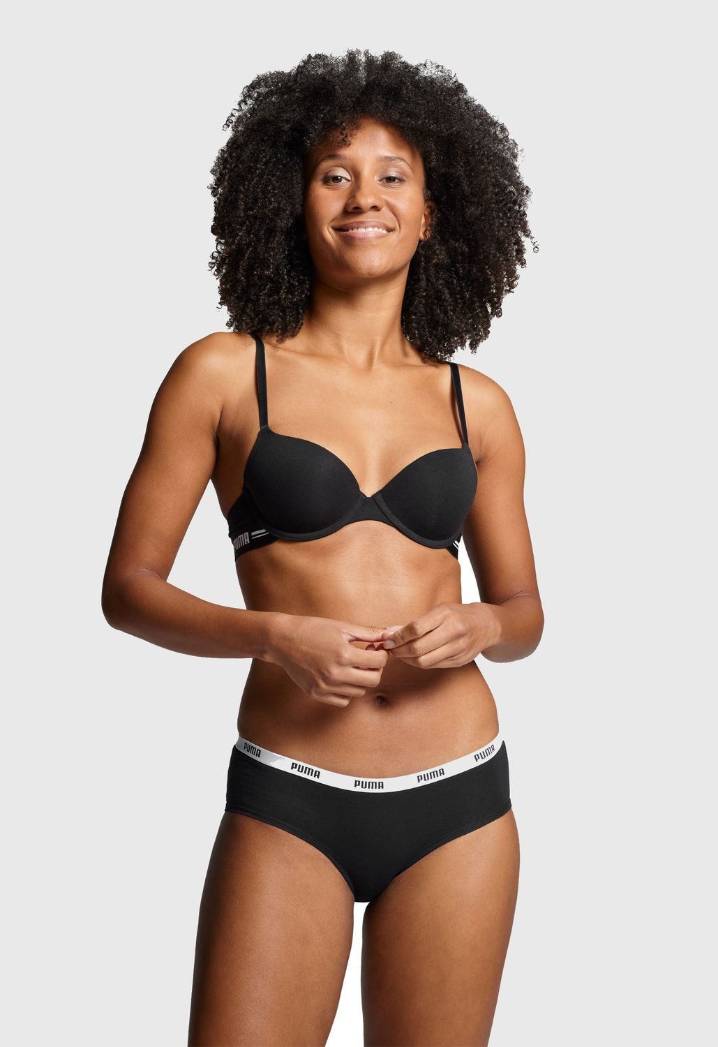 PUMA BODYWEAR Panty Comfort Cotton Stretch (Sparpack) mit PUMA-Logo im Bündchen